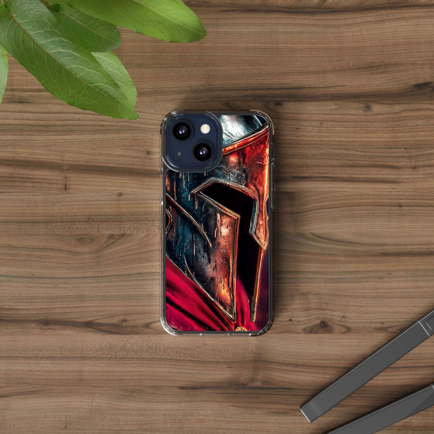 Battle Ready Clear Phone Case - Heroic Spartan Design