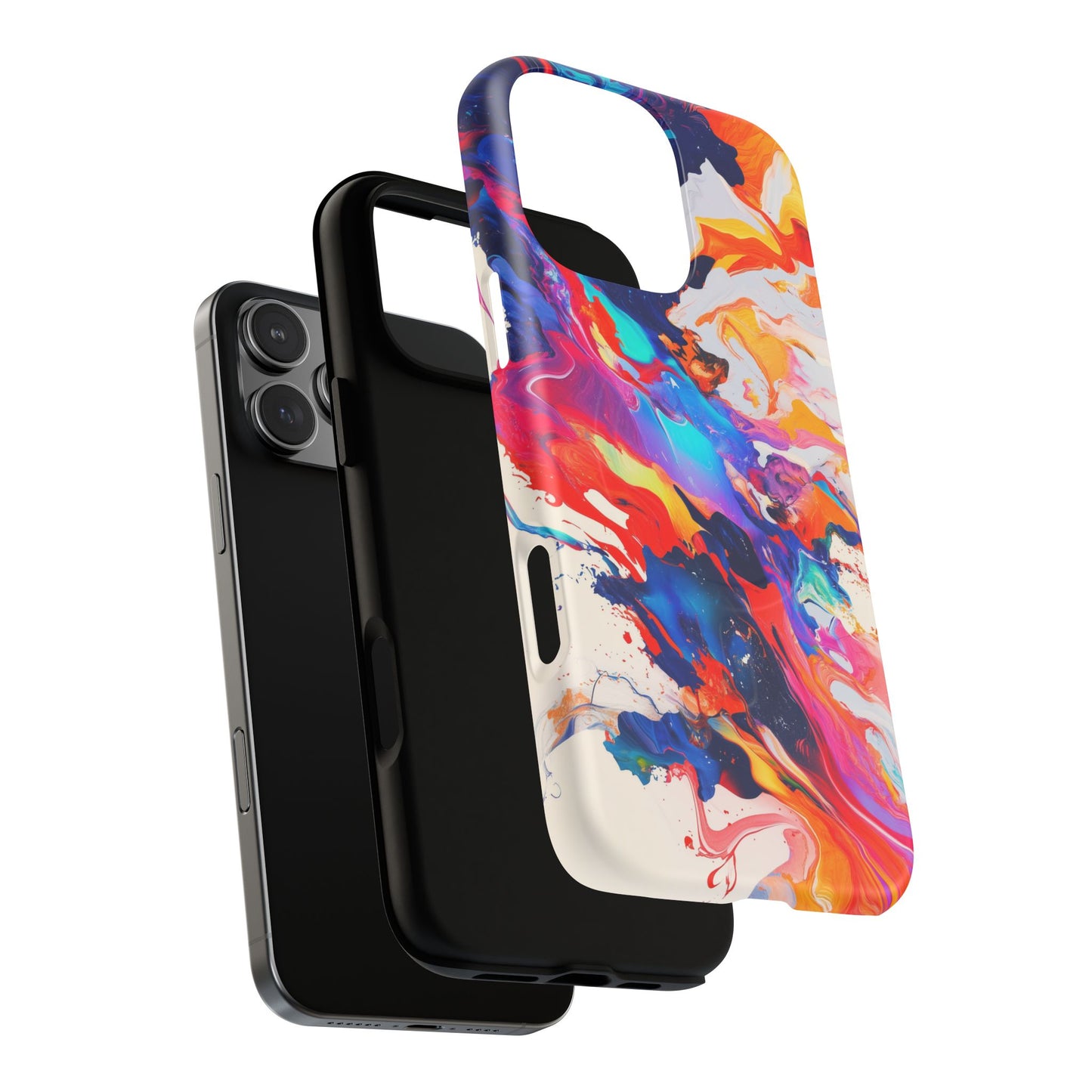 Vibrant Tough Magnetic Case - Color Splash Design for iPhone