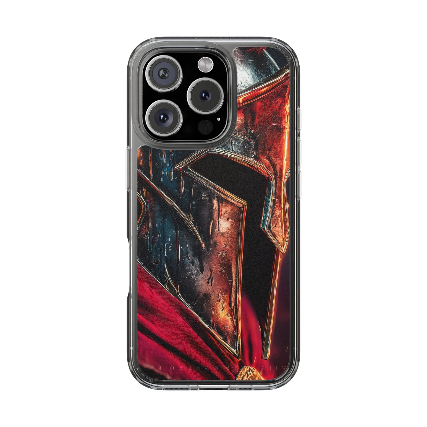 Battle Ready Clear Phone Case - Heroic Spartan Design