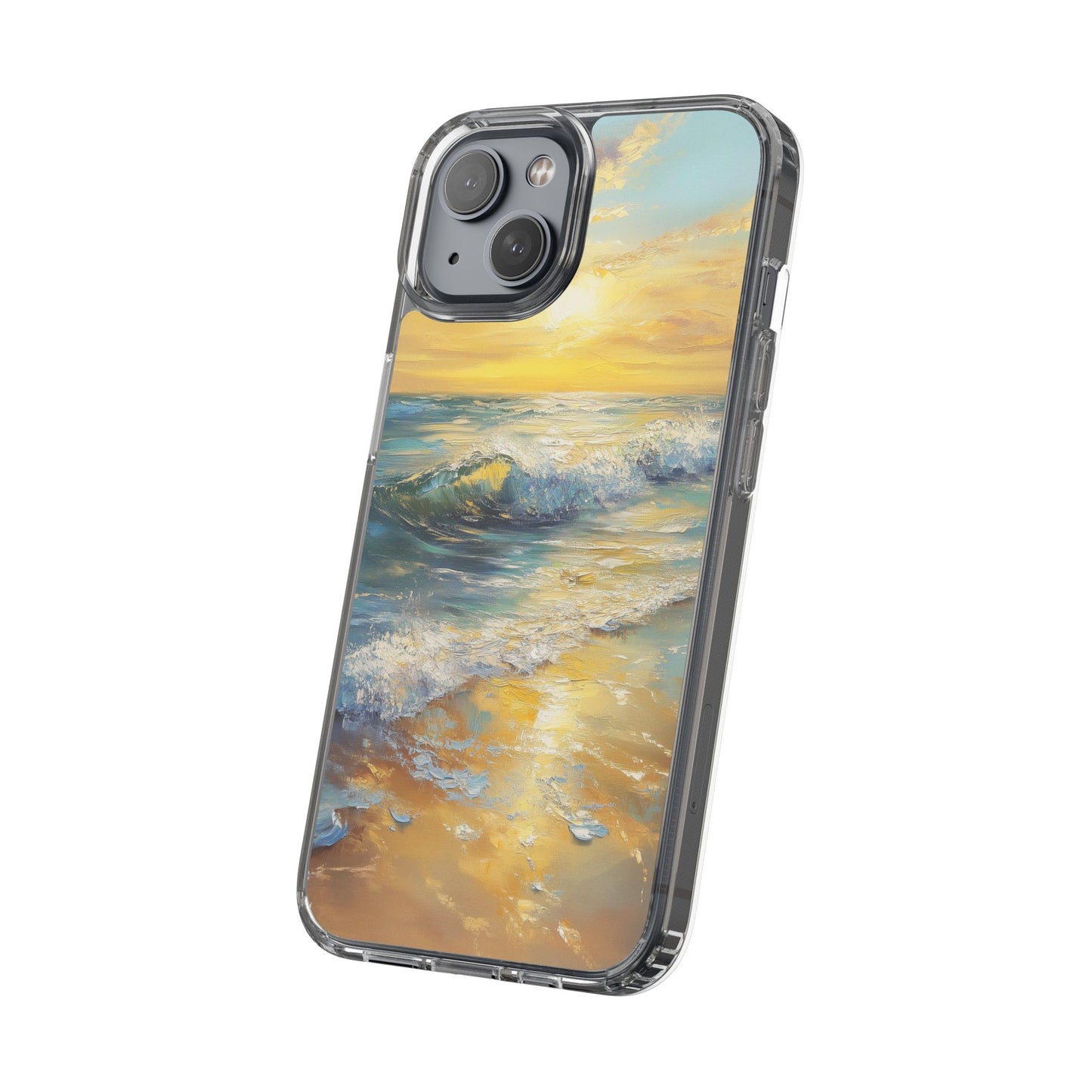 Ocean Sunset Clear iPhone Case – Radiant Coastal Glow with Vibrant Horizon Hues