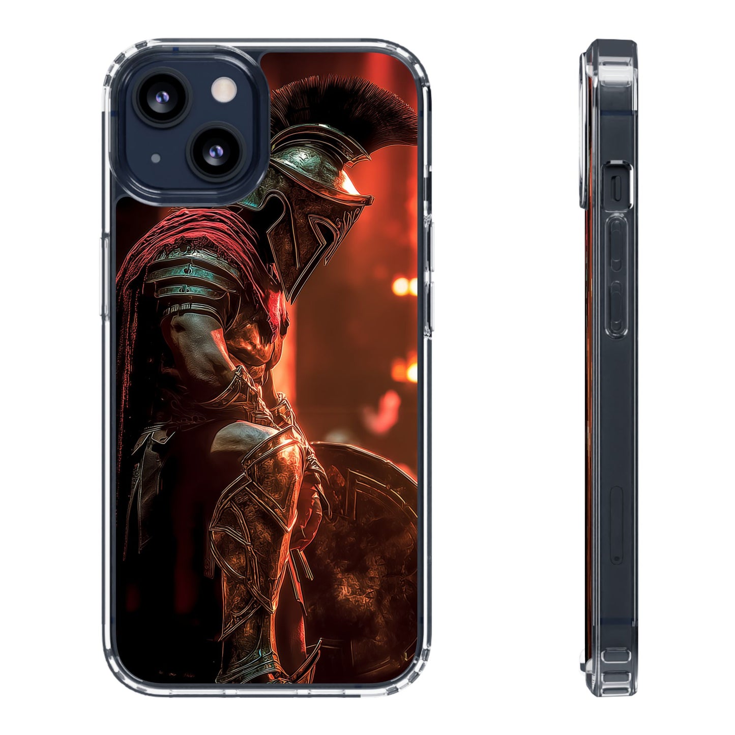 Leonidas Edition Spartan Warrior iPhone Case – Rugged Clear Protection with Bold Battle Inspired Design