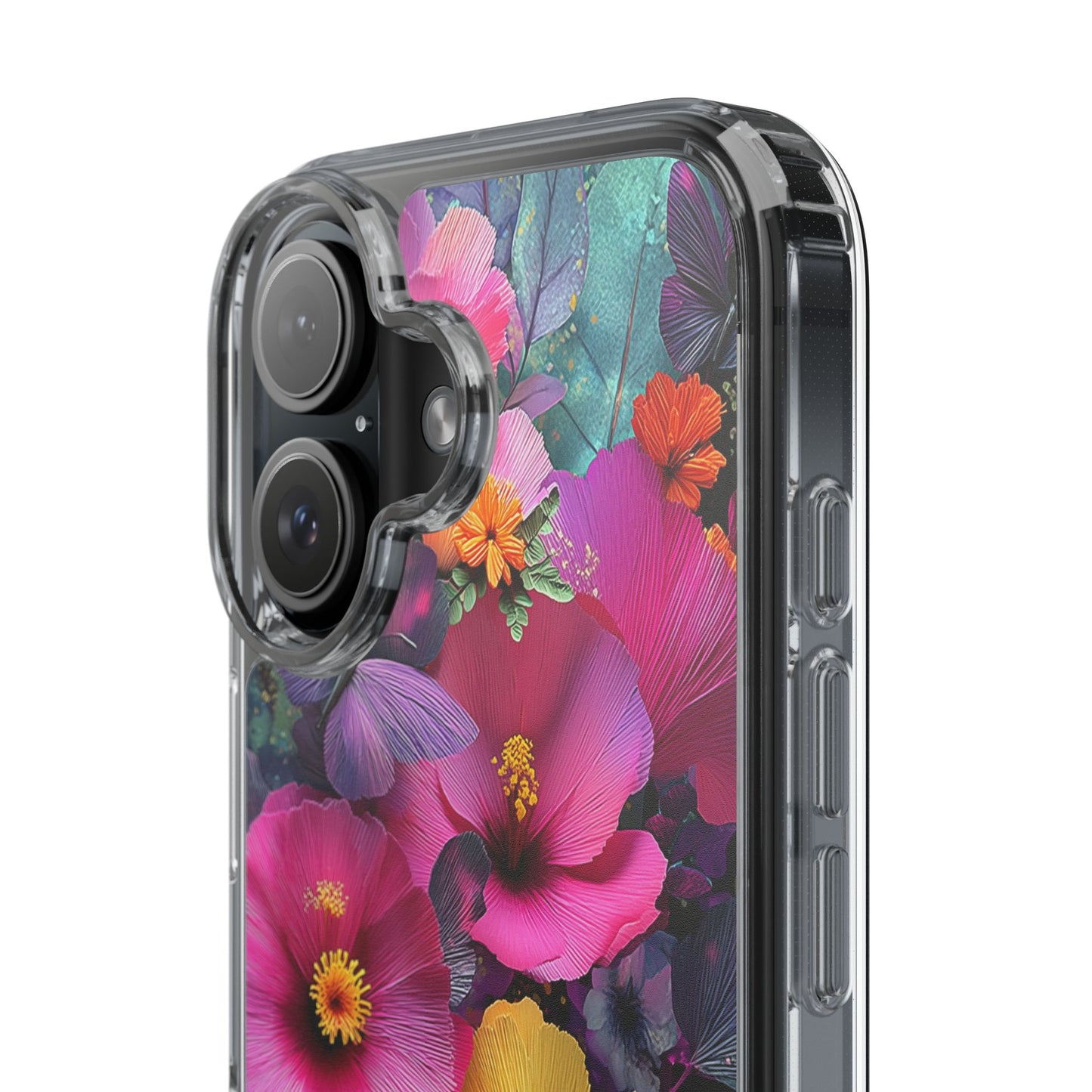 Vibrant Floral Butterfly iPhone Case – Slim Aesthetic Boho Nature Design