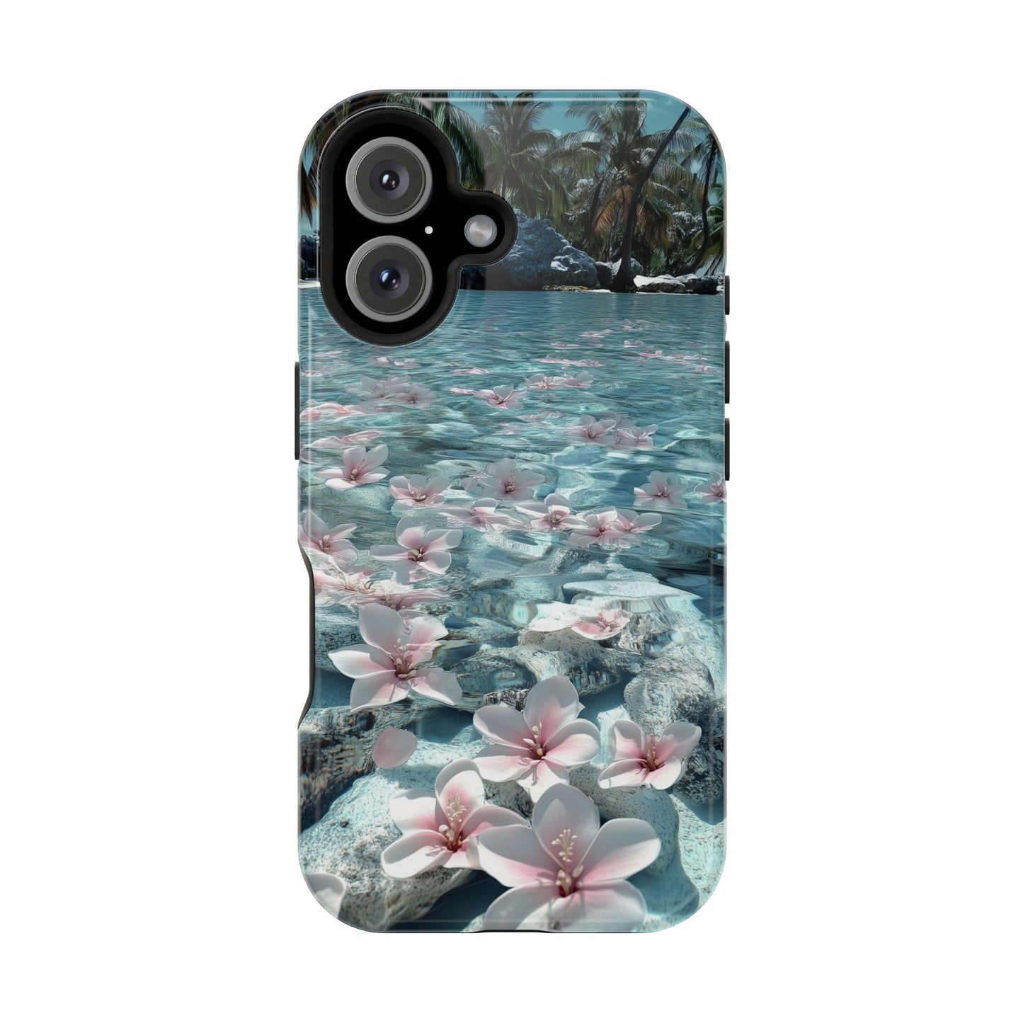 Tropical Floral Lagoon Tough iPhone Case