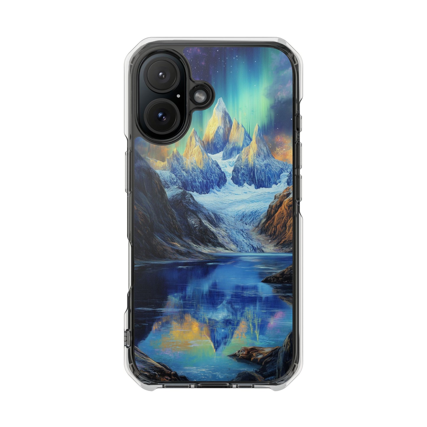 Glacial Majesty Oil Painting Magnetic Clear Impact iPhone Case