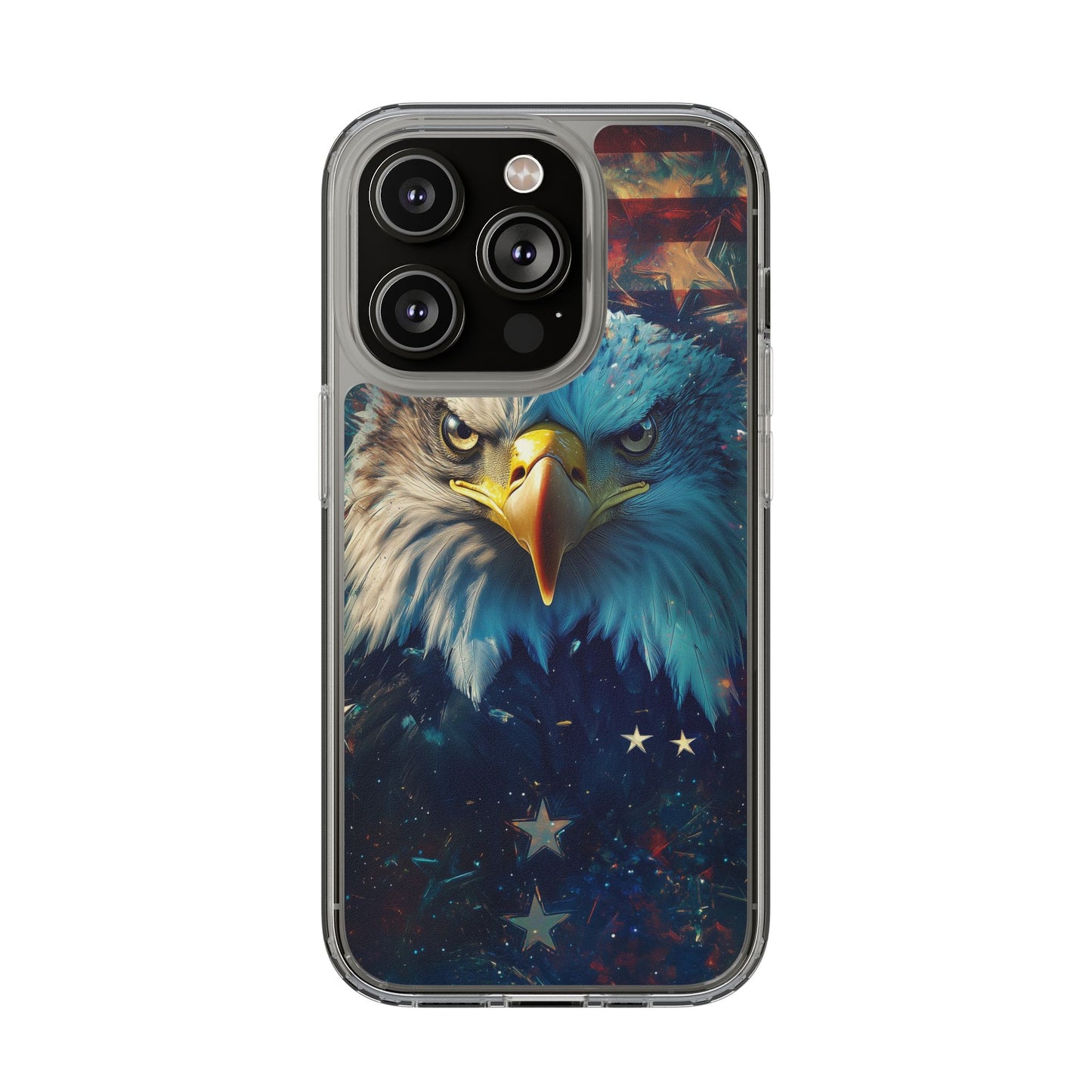 USA Eagle Design Clear Phone Case - Patriotic and Stylish