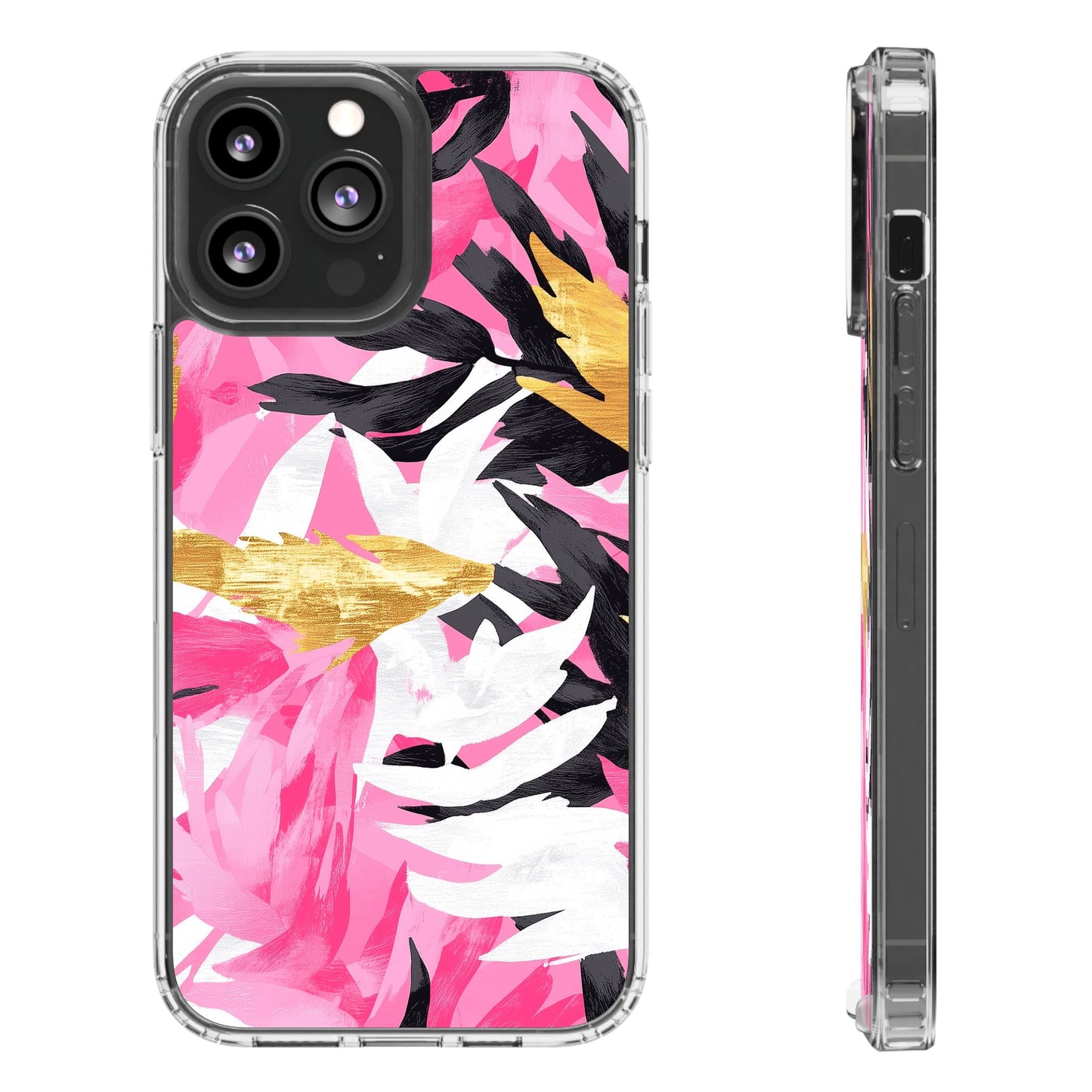 Floral Clear iPhone Case - Stylish Protection with Colorful Design