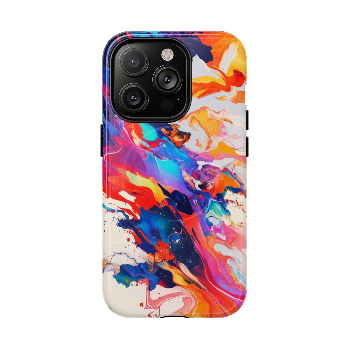 Vibrant Tough Magnetic Case - Color Splash Design for iPhone