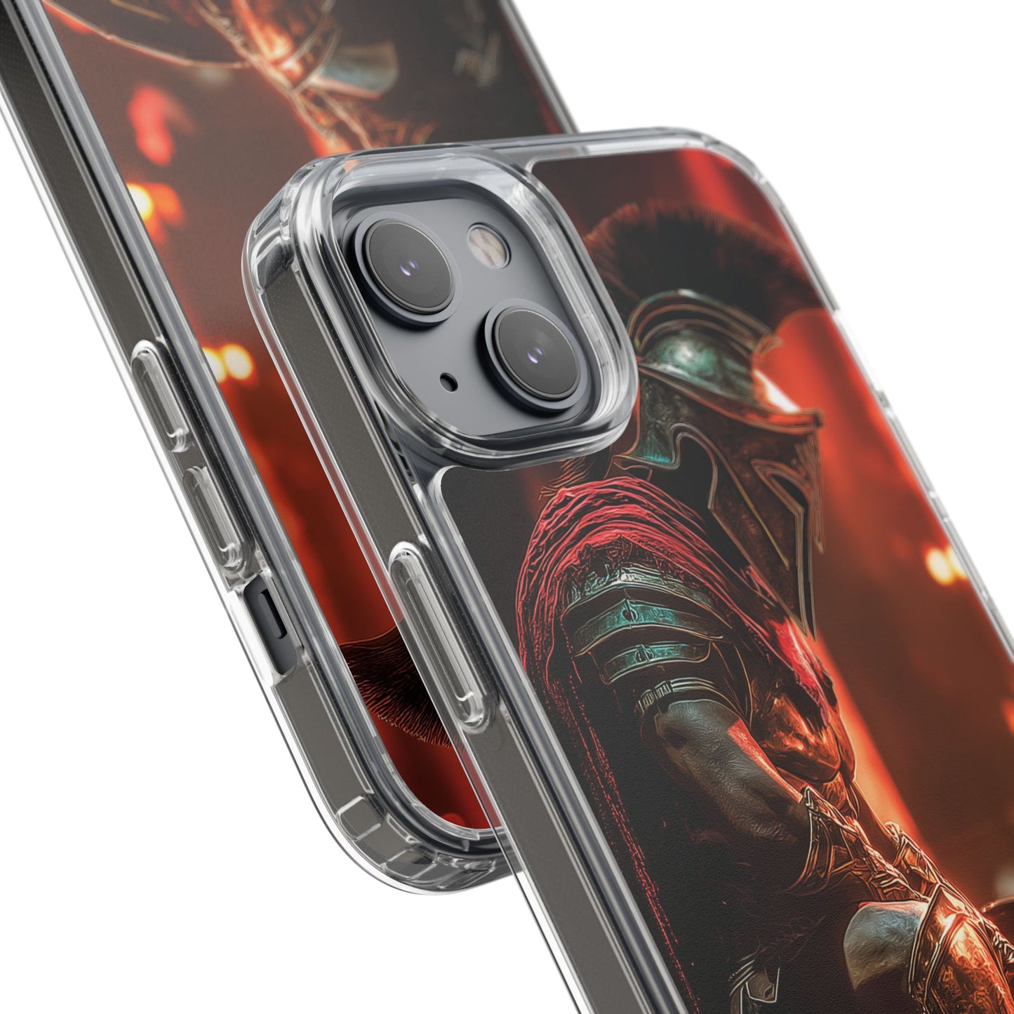 Leonidas Edition Spartan Warrior iPhone Case – Rugged Clear Protection with Bold Battle Inspired Design