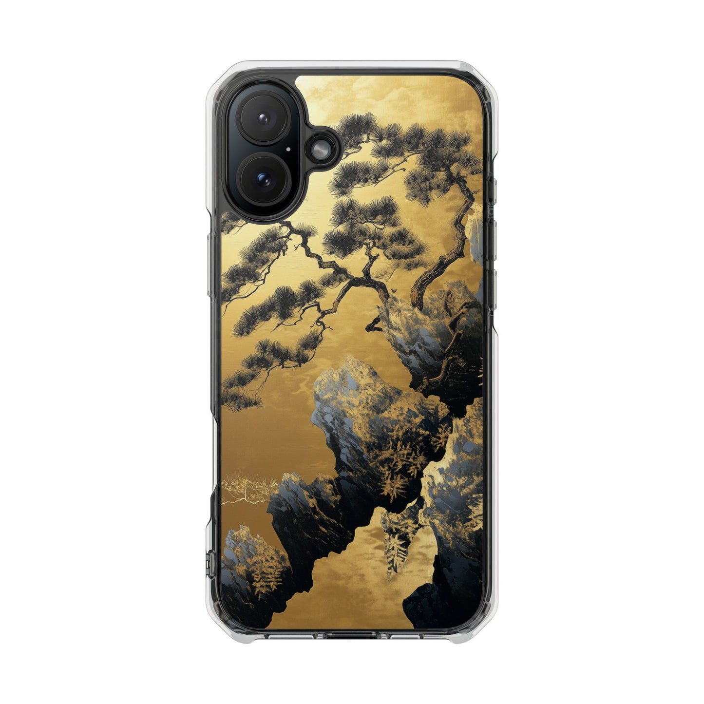Golden Cascade Peaks Clear Impact iPhone Case