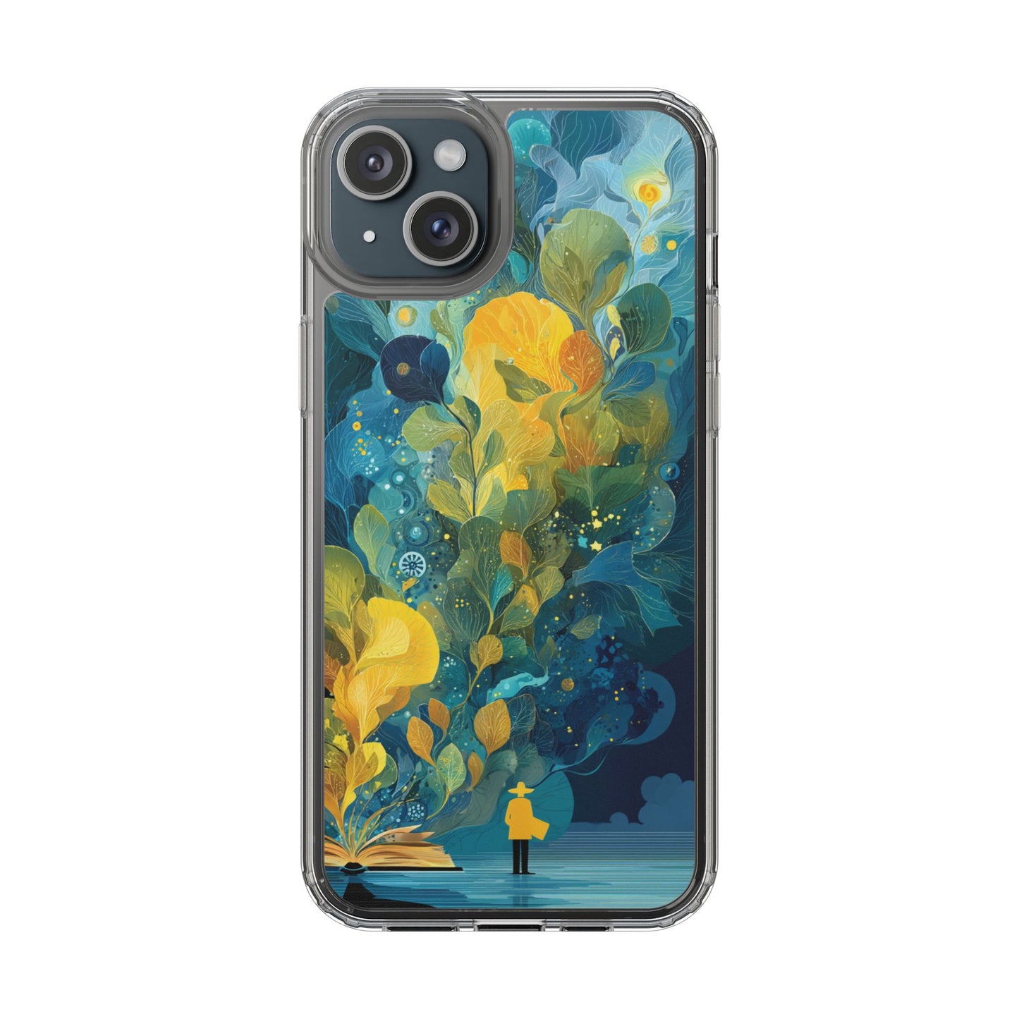 Artistic Reader Clear Phone Case - Design for Creative Souls