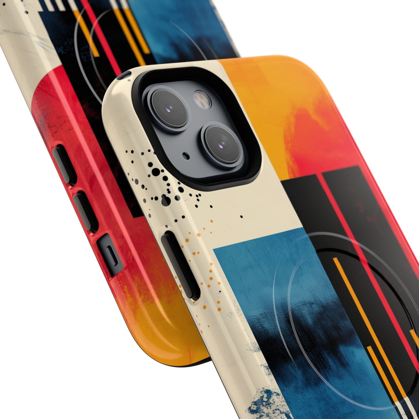 Abstract Tough Magnetic Phone Case - Colorful Geometric Design