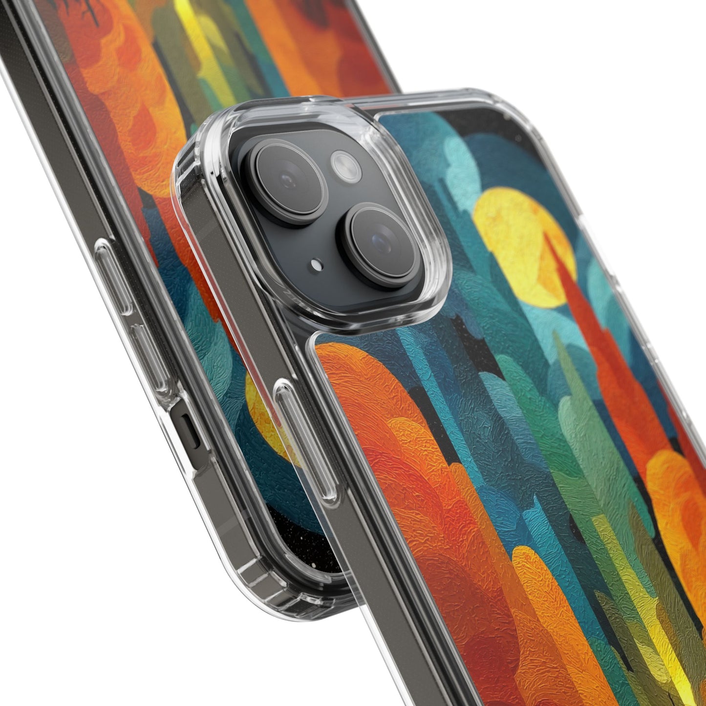 Vibrant Deep Art Landscape Phone Case - Clear Protective Cover for Nature Lovers