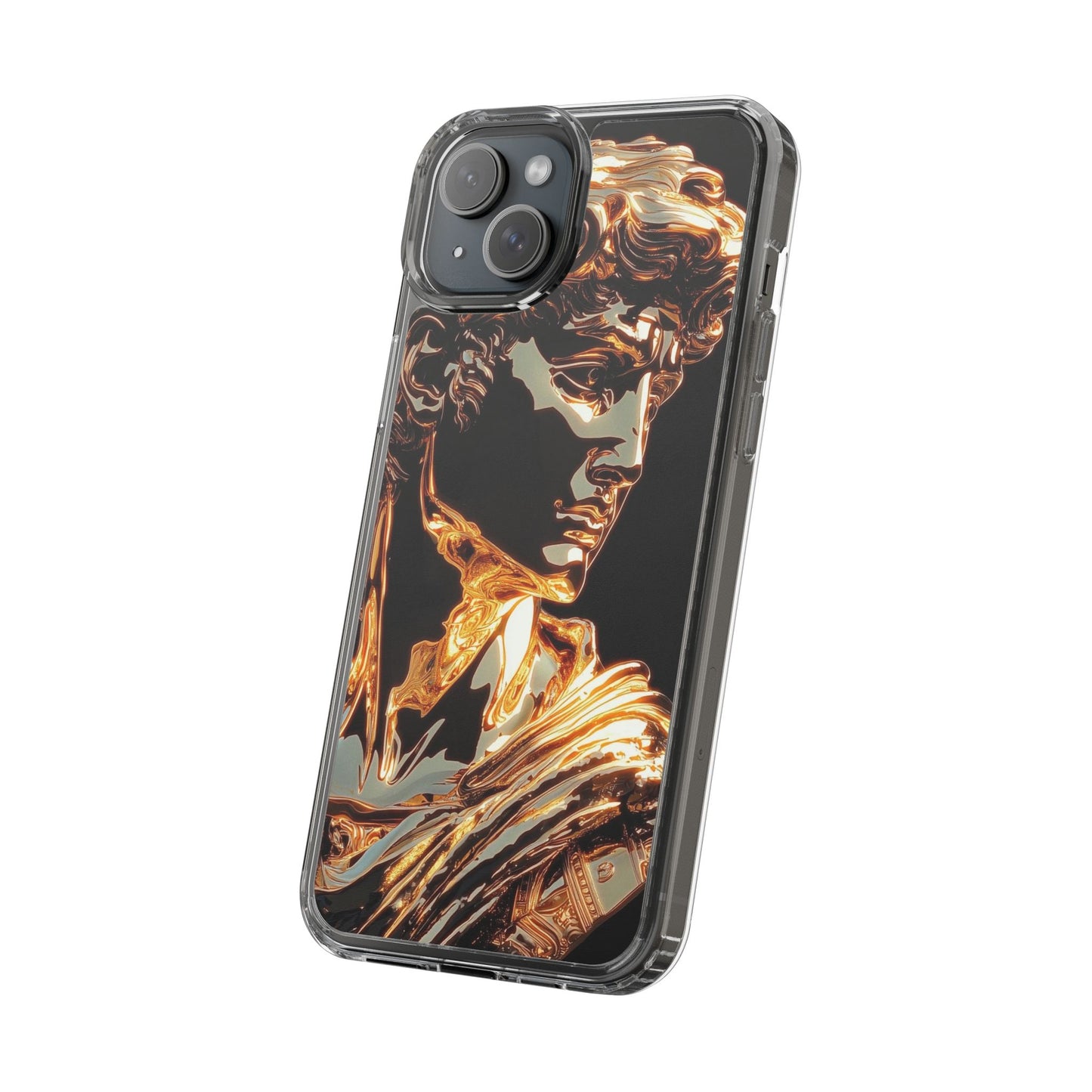 Gold David Sculpture Phone Case – Renaissance Inspired Luxury Art Design