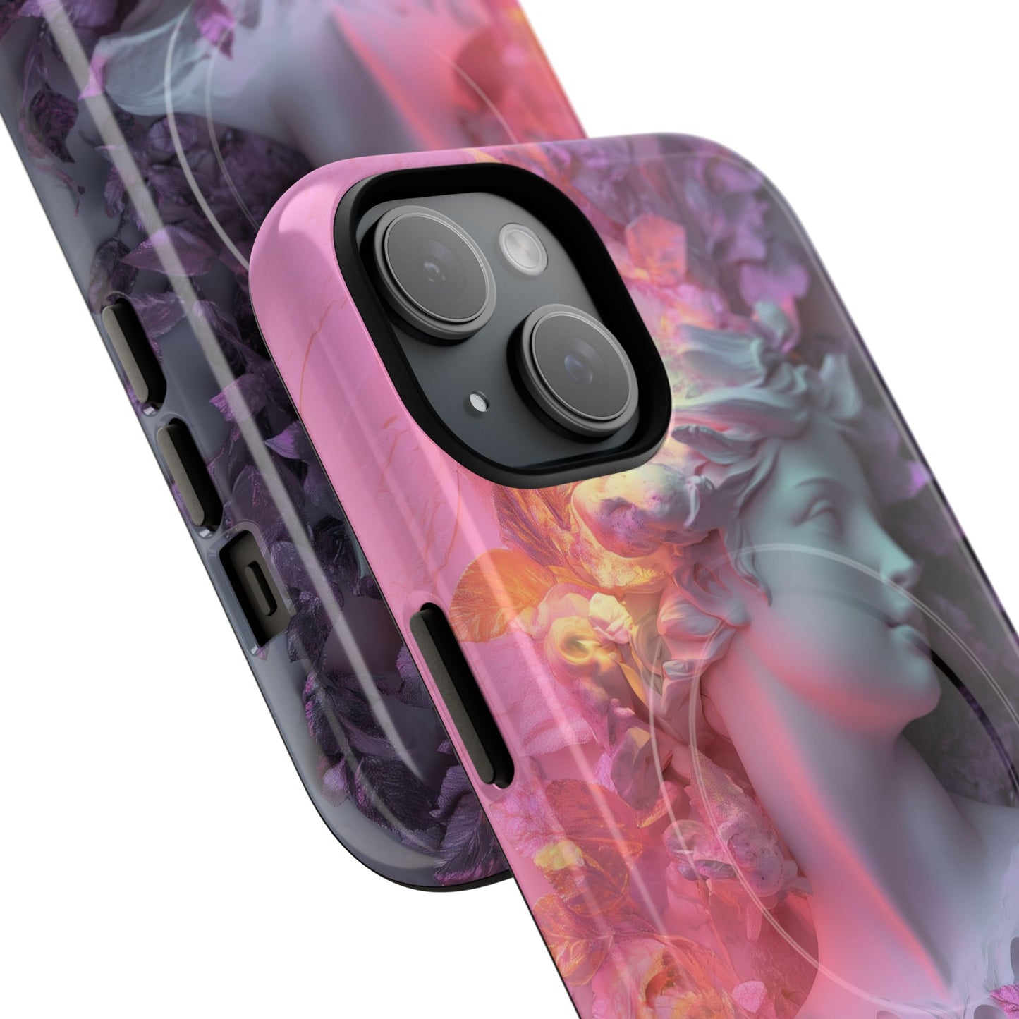 Artistic Tough Magnetic iPhone Case - Floral Goddess Design