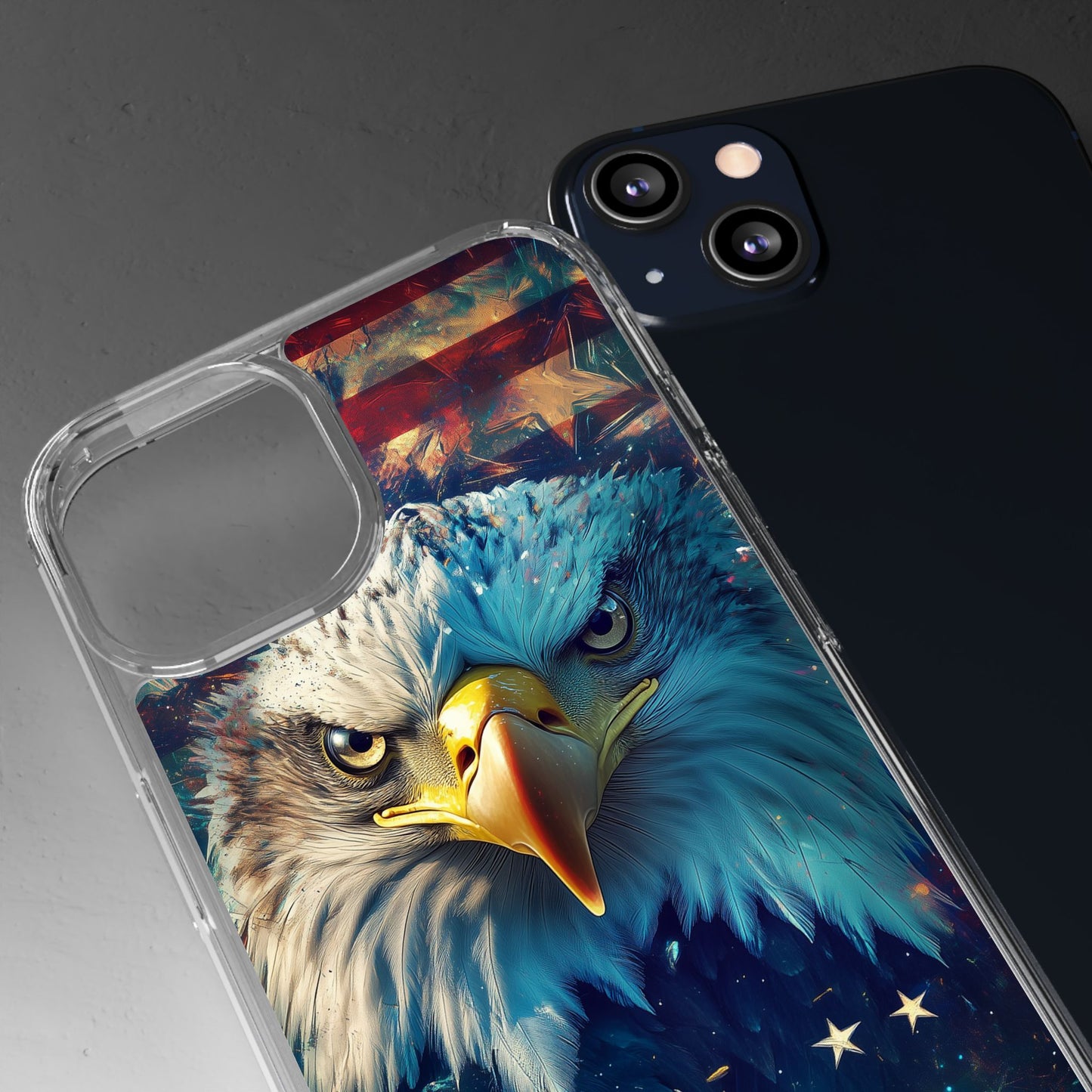 USA Eagle Design Clear Phone Case - Patriotic and Stylish