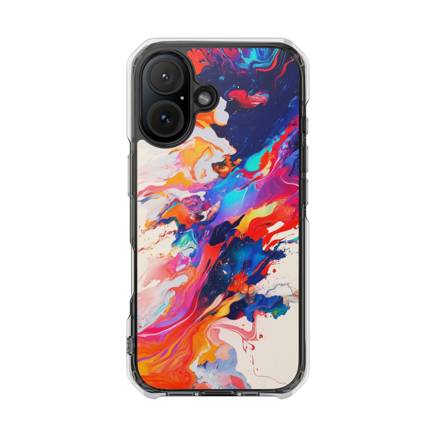 Vibrant Colorful Abstract Phone Case – Magnetic Clear Case for Bold & Stylish Protection