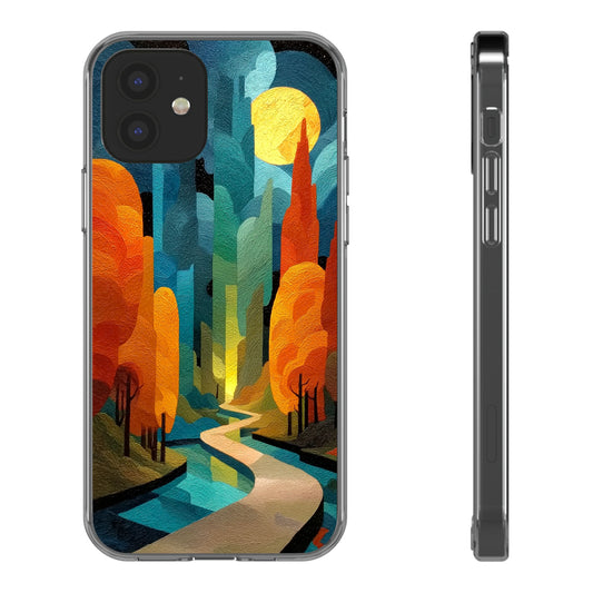 Vibrant Deep Art Landscape Phone Case - Clear Protective Cover for Nature Lovers