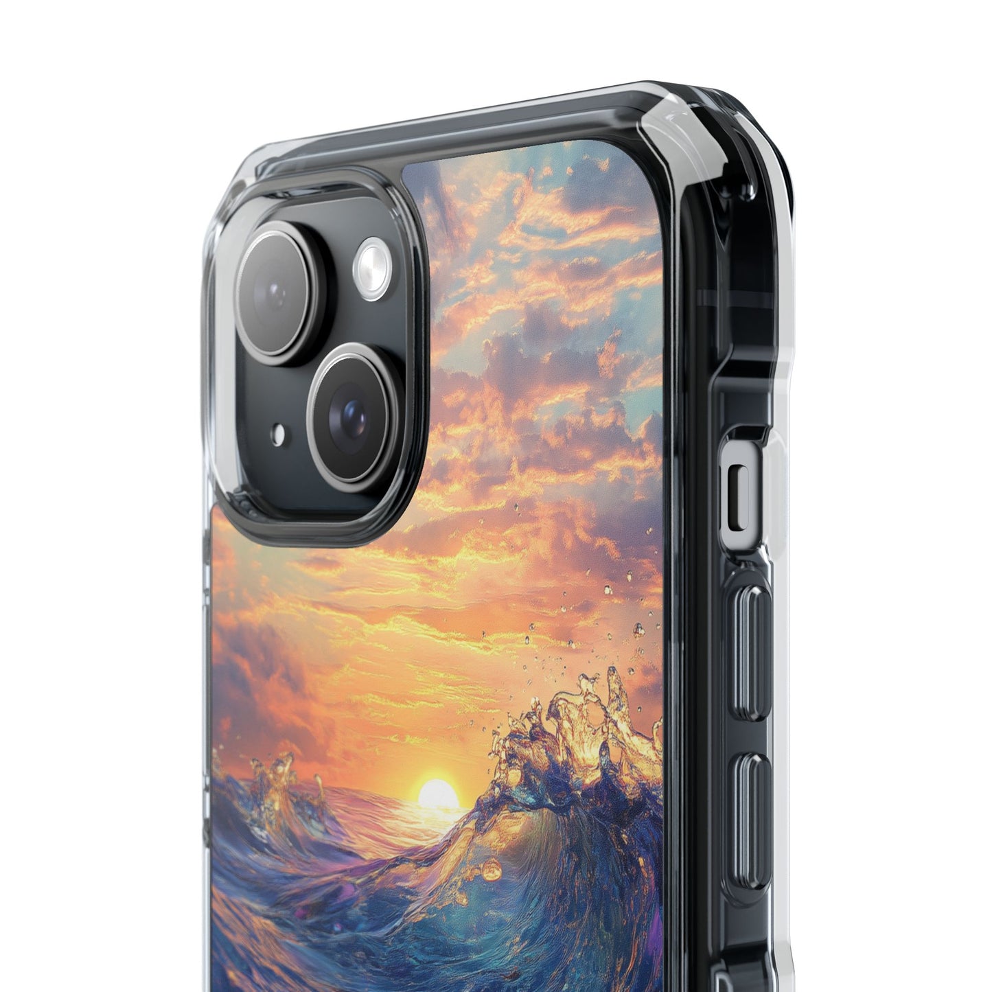 Glowing Tidal Wave Magnetic Clear iPhone Case