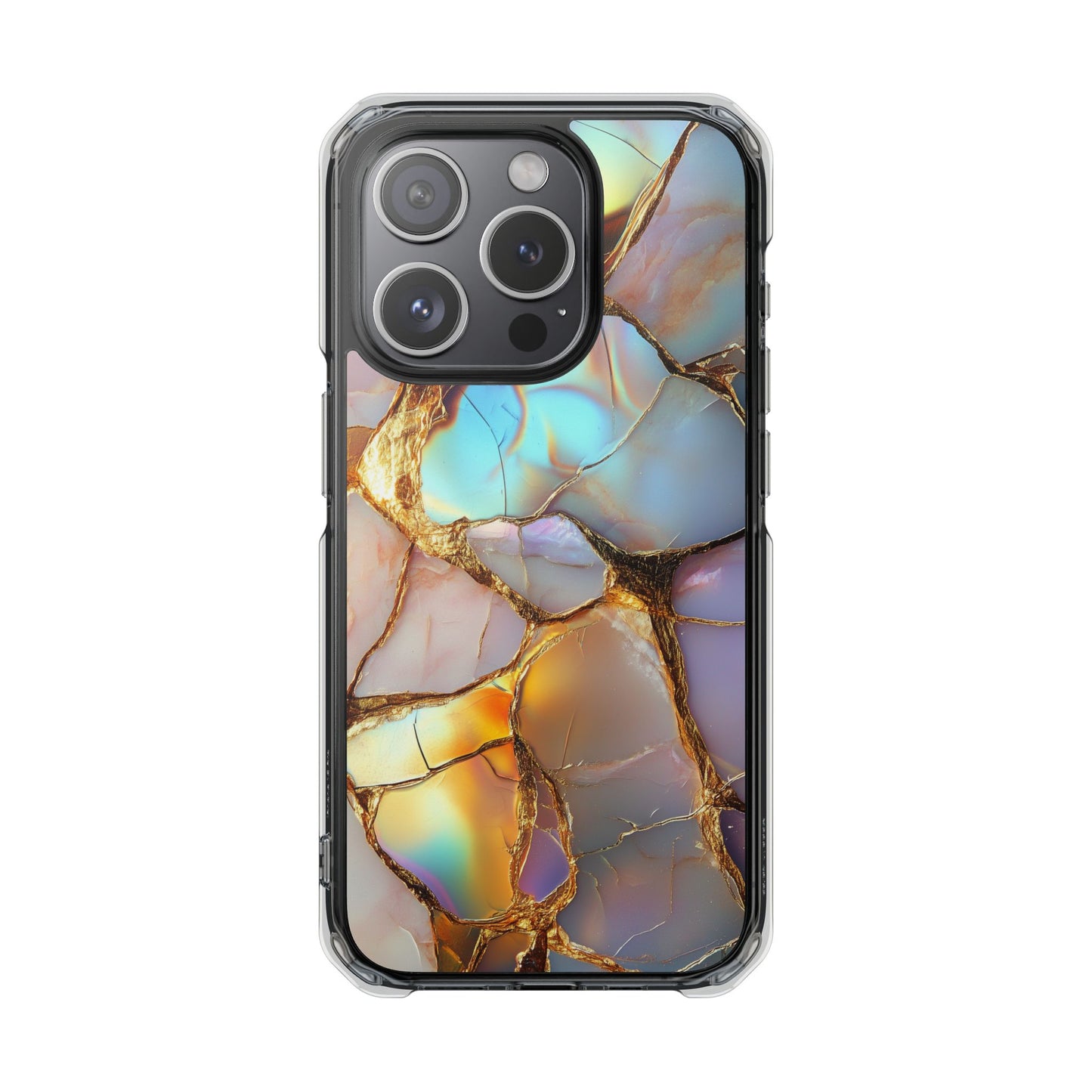 Elegant Iridescent Gold Marble iPhone Case