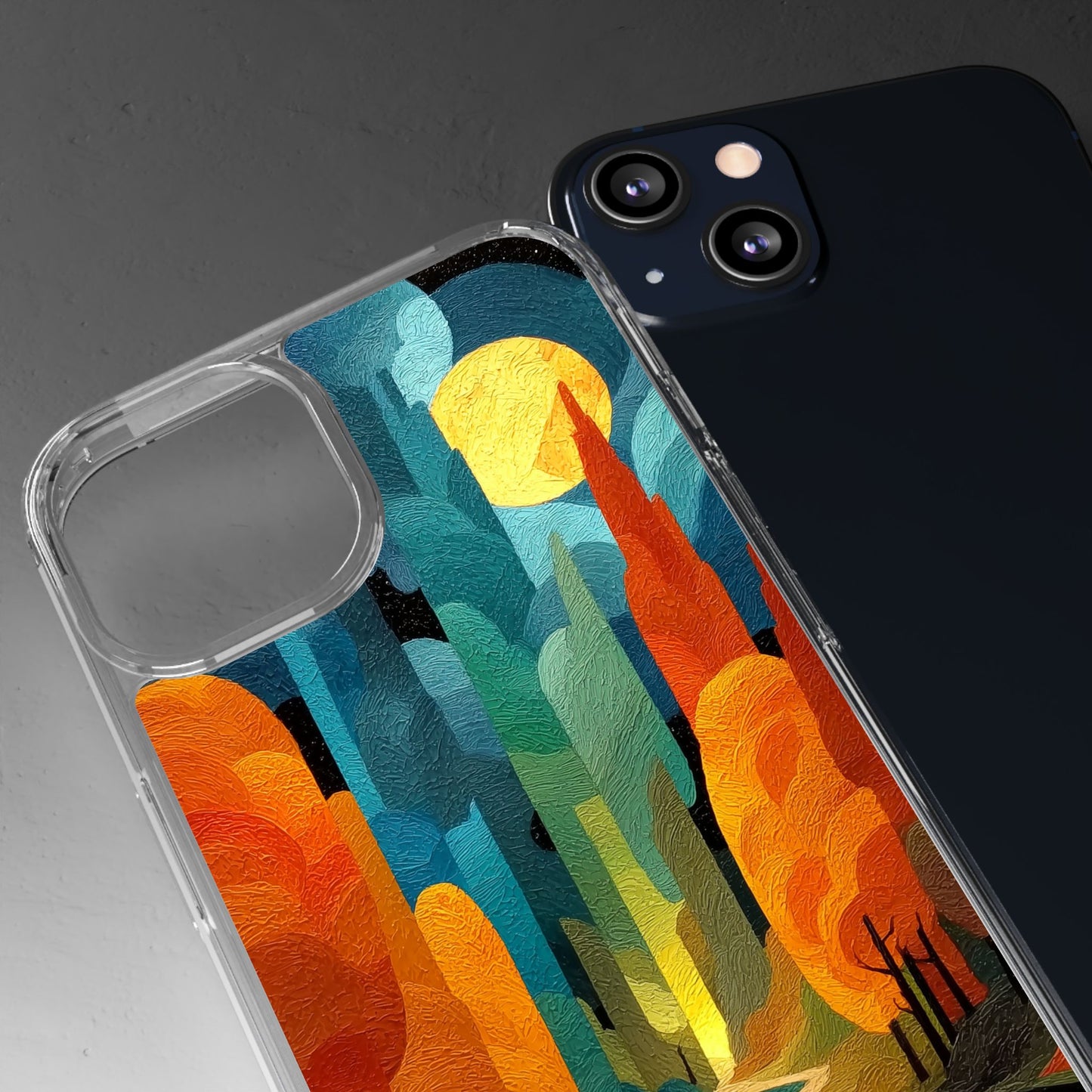 Vibrant Deep Art Landscape Phone Case - Clear Protective Cover for Nature Lovers
