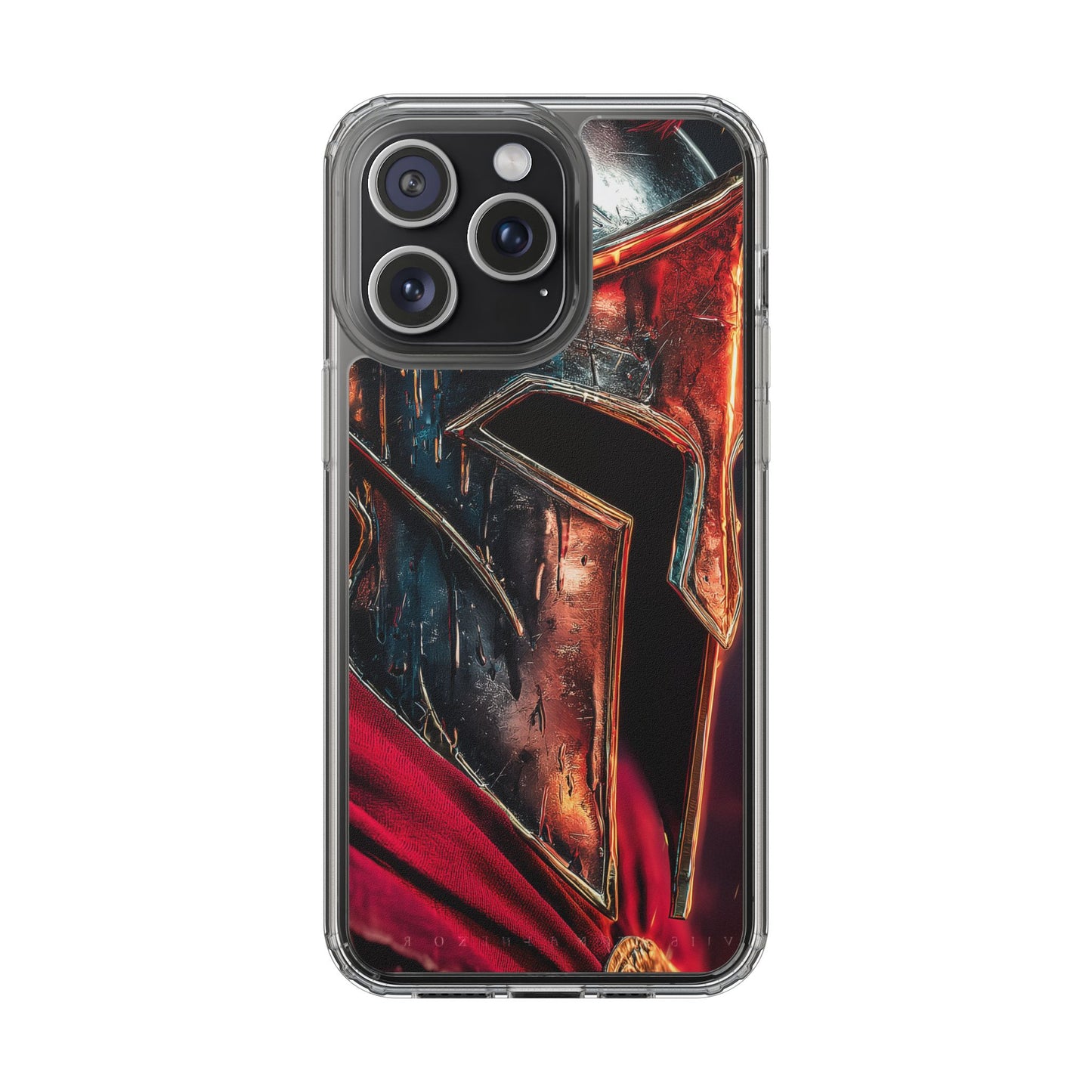 Battle Ready Clear Phone Case - Heroic Spartan Design