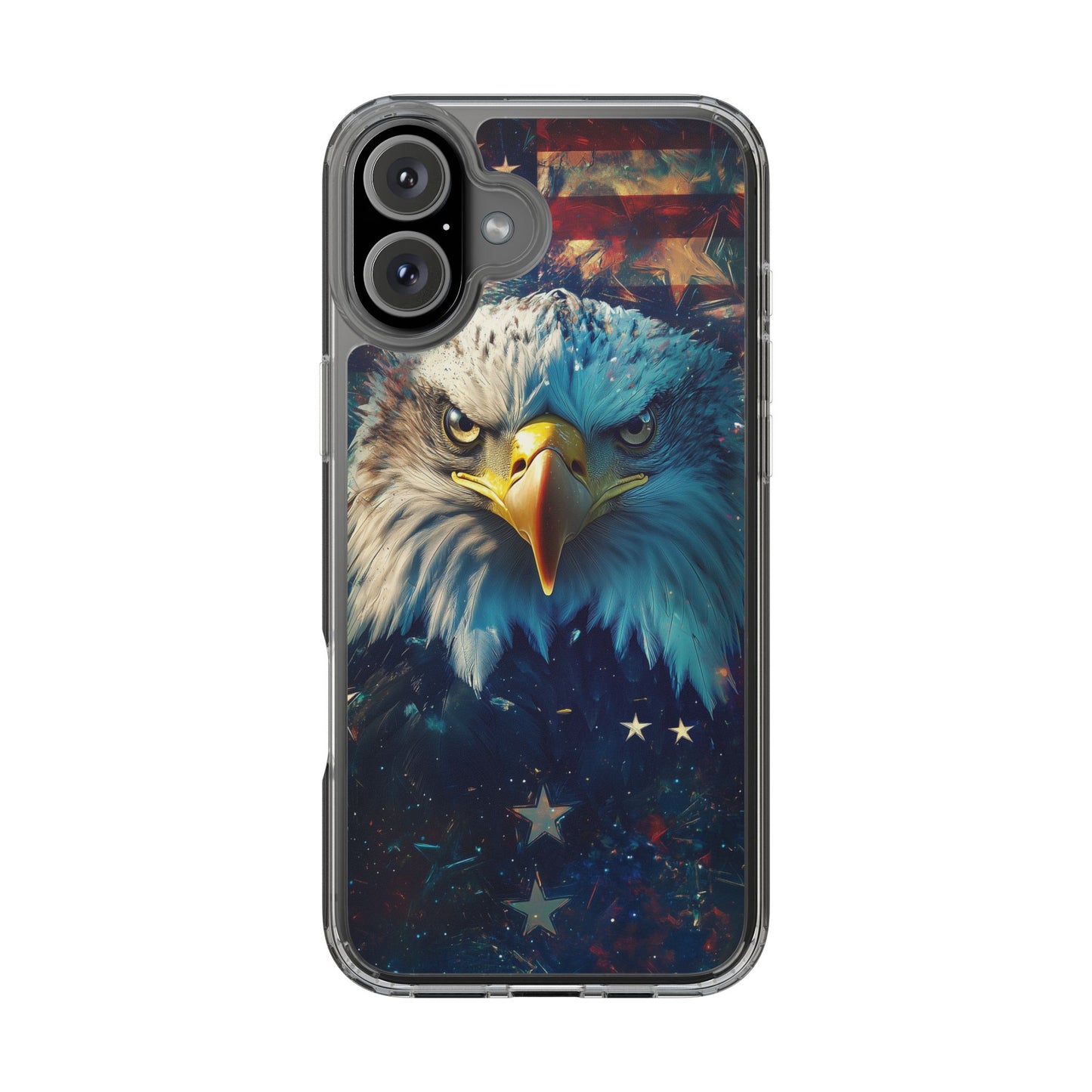 USA Eagle Design Clear Phone Case - Patriotic and Stylish