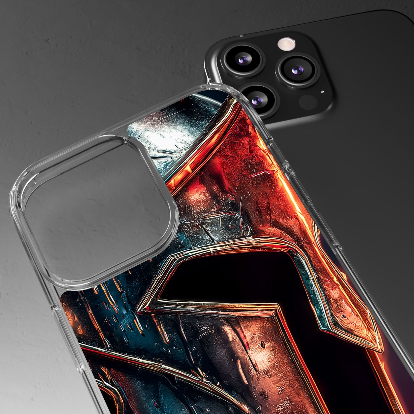 Battle Ready Clear Phone Case - Heroic Spartan Design
