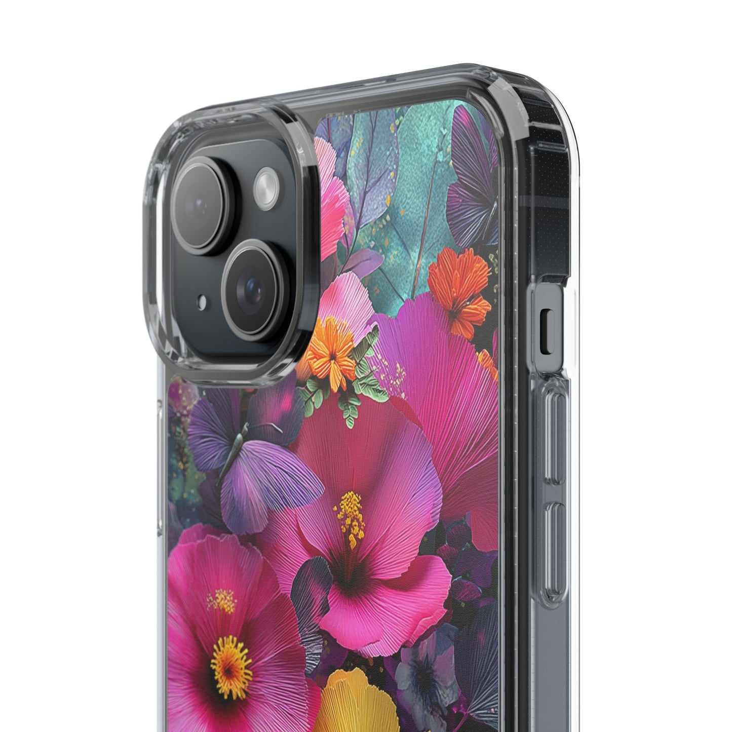 Vibrant Floral Butterfly iPhone Case – Slim Aesthetic Boho Nature Design