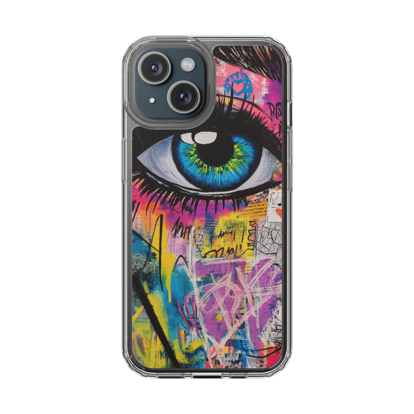 Vibrant Eye Art Clear iPhone Case - Stylish Protection for Trendsetters