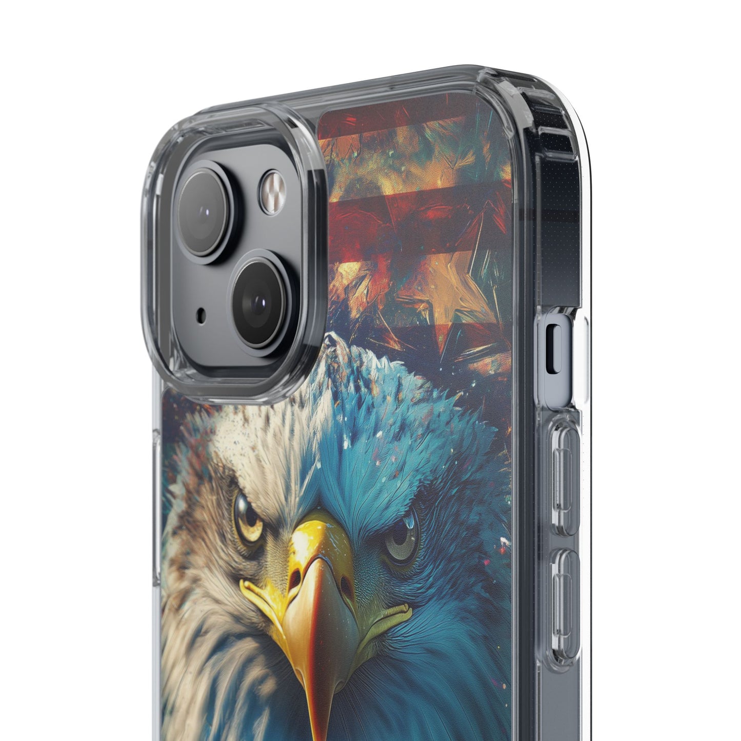 USA Eagle Design Clear Phone Case - Patriotic and Stylish