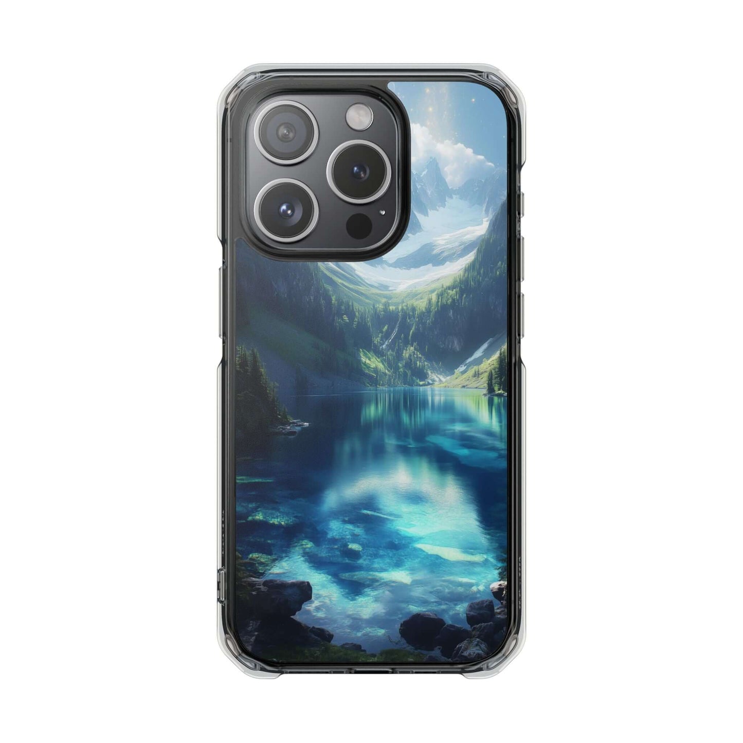 Ethereal Glacial Lake Magnetic Clear Impact iPhone Case