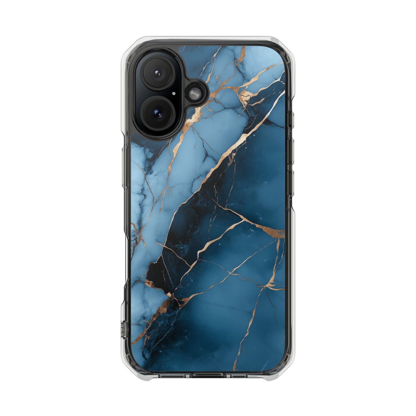 Gilded Blue Marble Clear Impact iPhone Case
