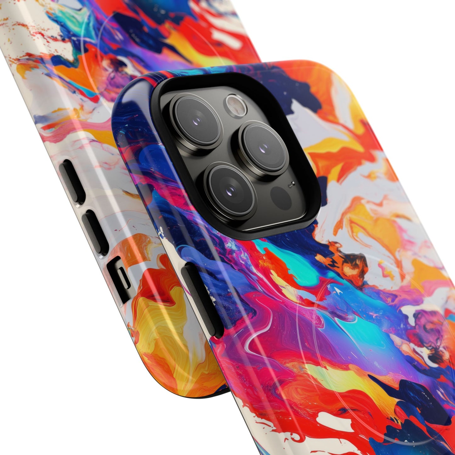Vibrant Tough Magnetic Case - Color Splash Design for iPhone