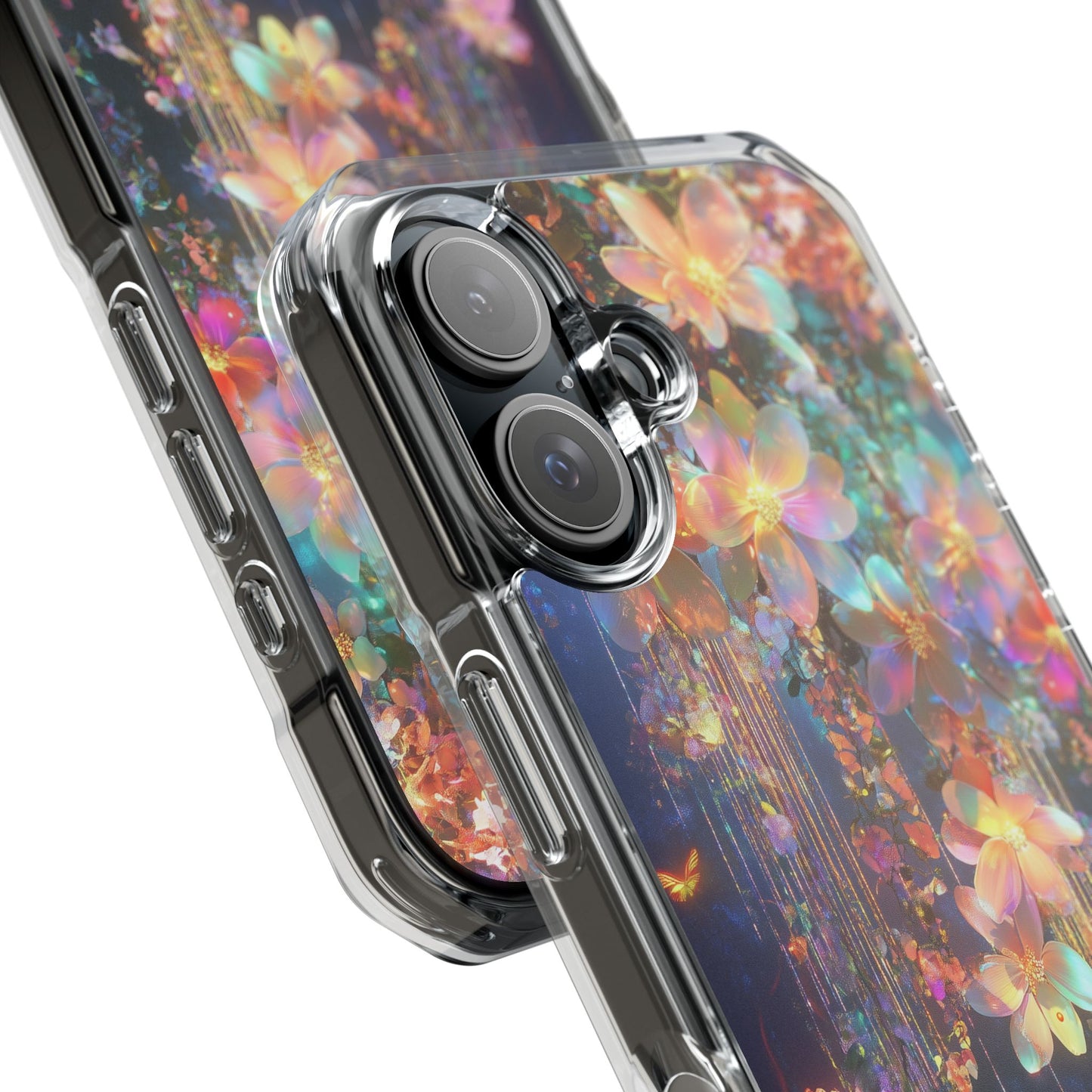Magnetic Clear Impact Botanical iPhone Case
