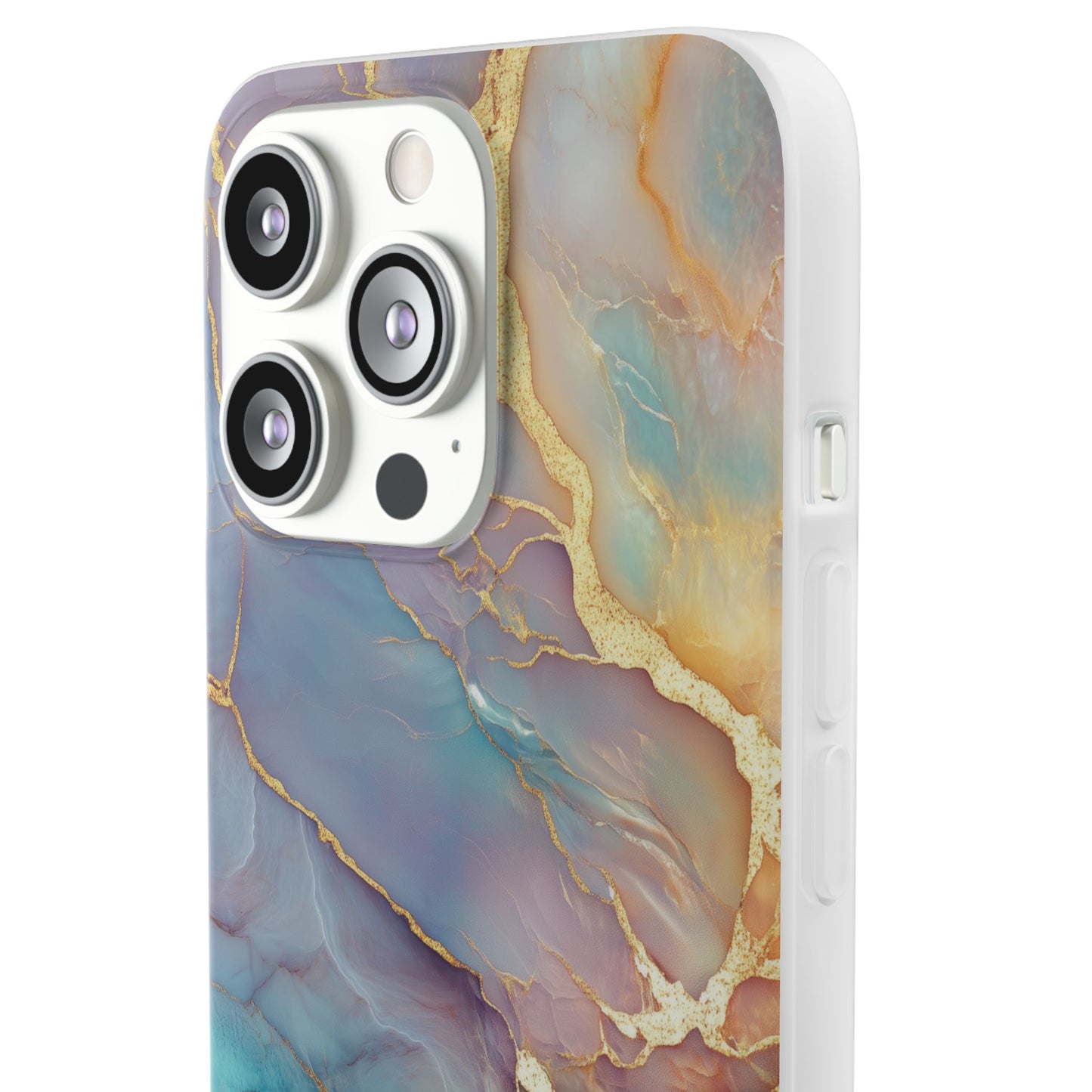 Golden Ocean Marble iPhone Flexi Case