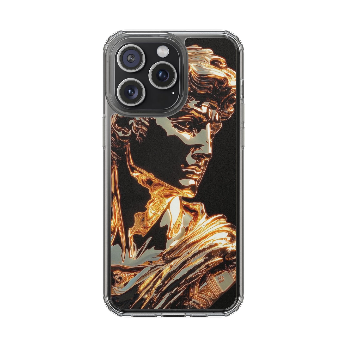 Gold David Sculpture Phone Case – Renaissance Inspired Luxury Art Design