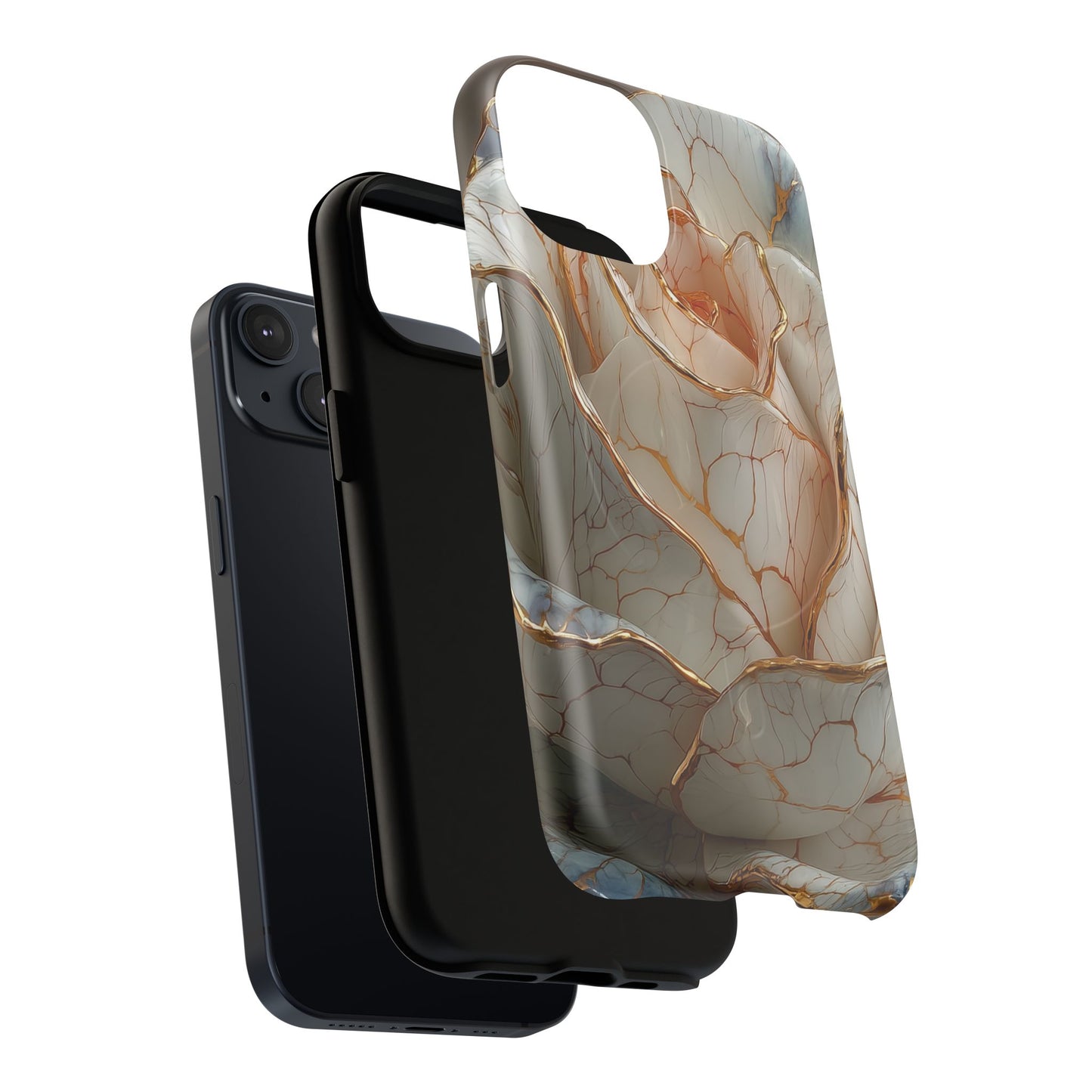 Elegant Rose iPhone Case - Tough Magnetic Design for Stylish Protection