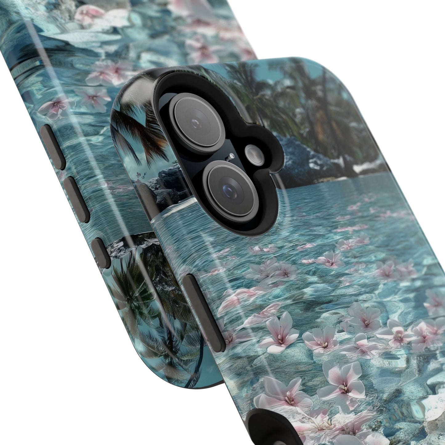 Tropical Floral Lagoon Tough iPhone Case