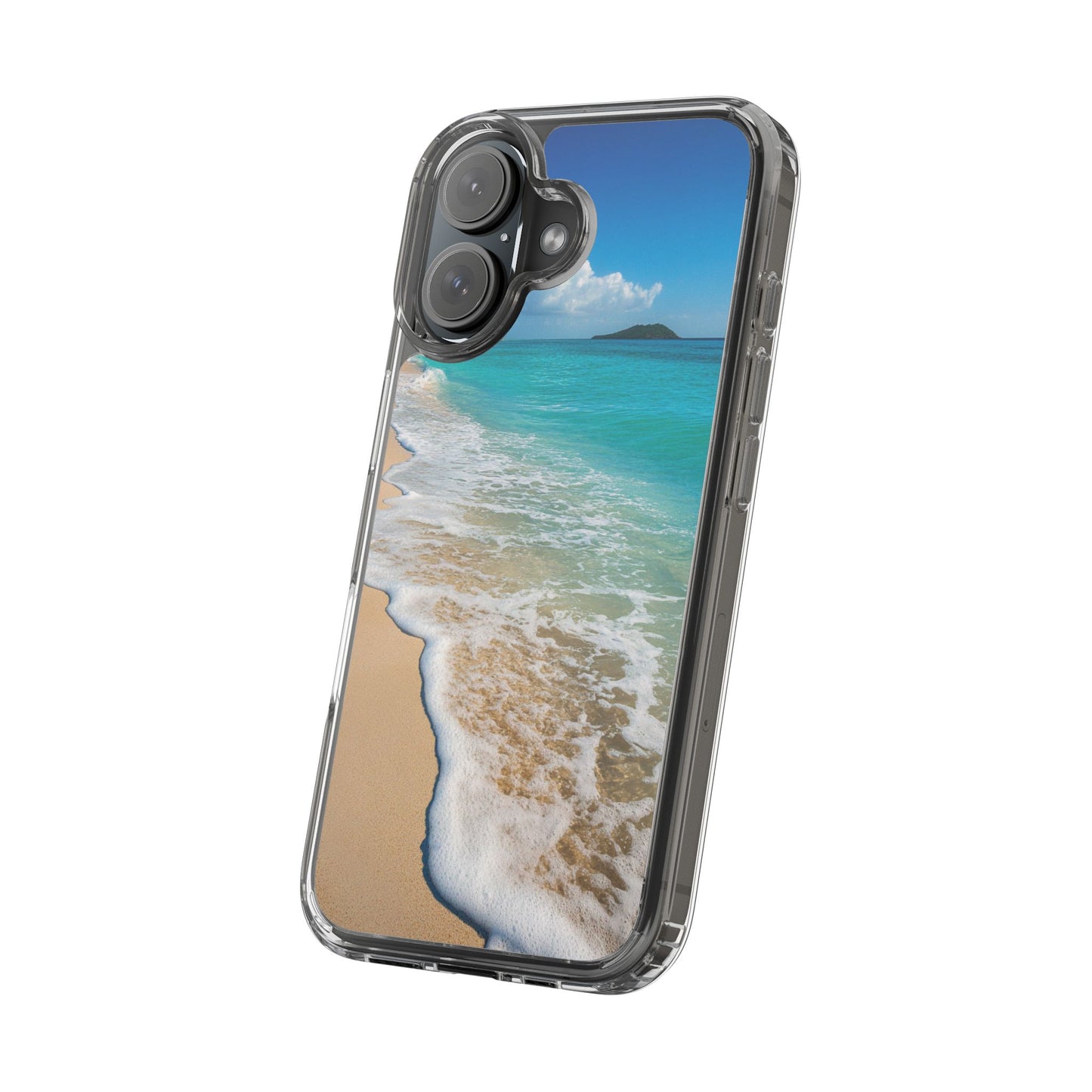 Beach Paradise Clear iPhone Case - Summer Vibe Ocean Design