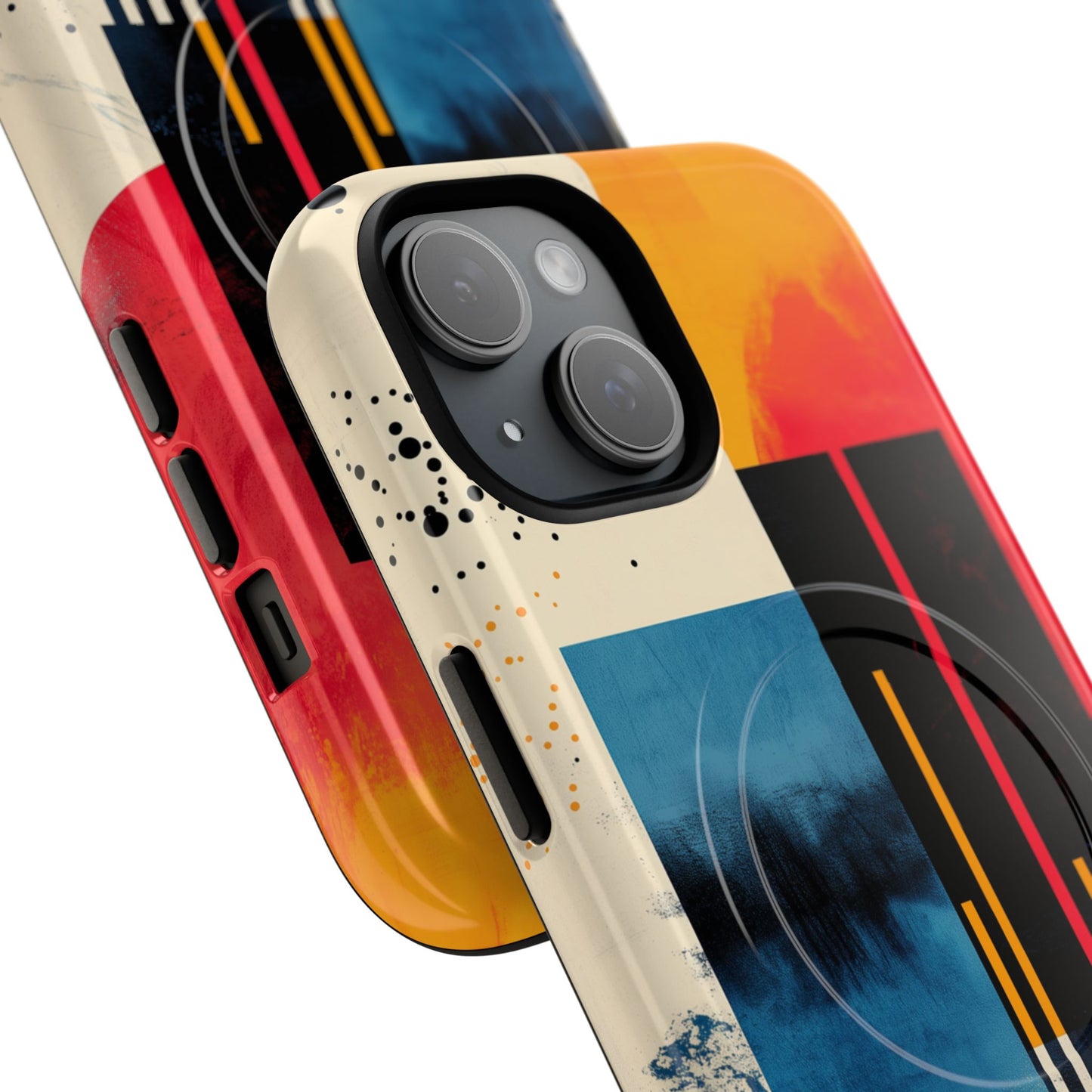 Abstract Tough Magnetic Phone Case - Colorful Geometric Design