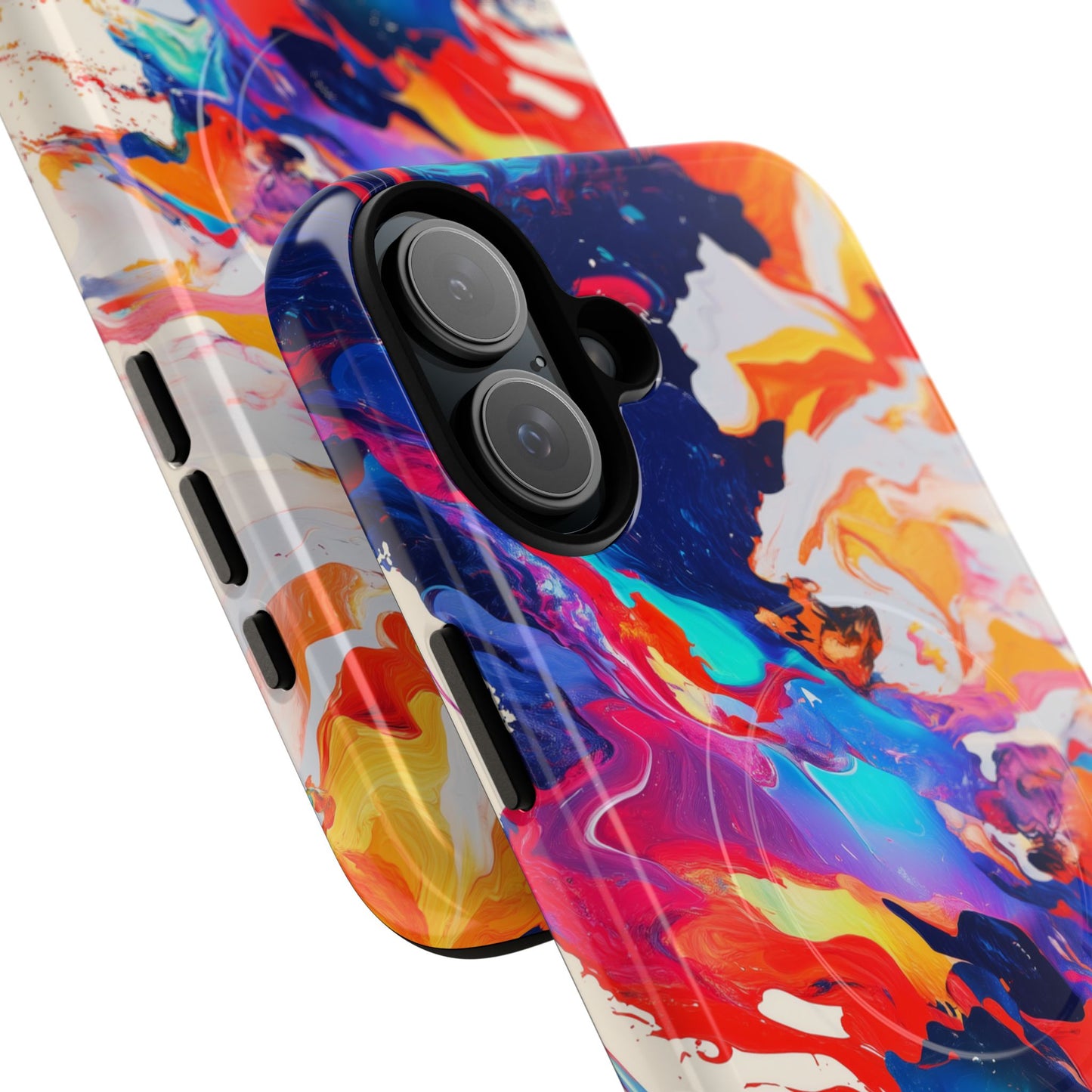Vibrant Tough Magnetic Case - Color Splash Design for iPhone