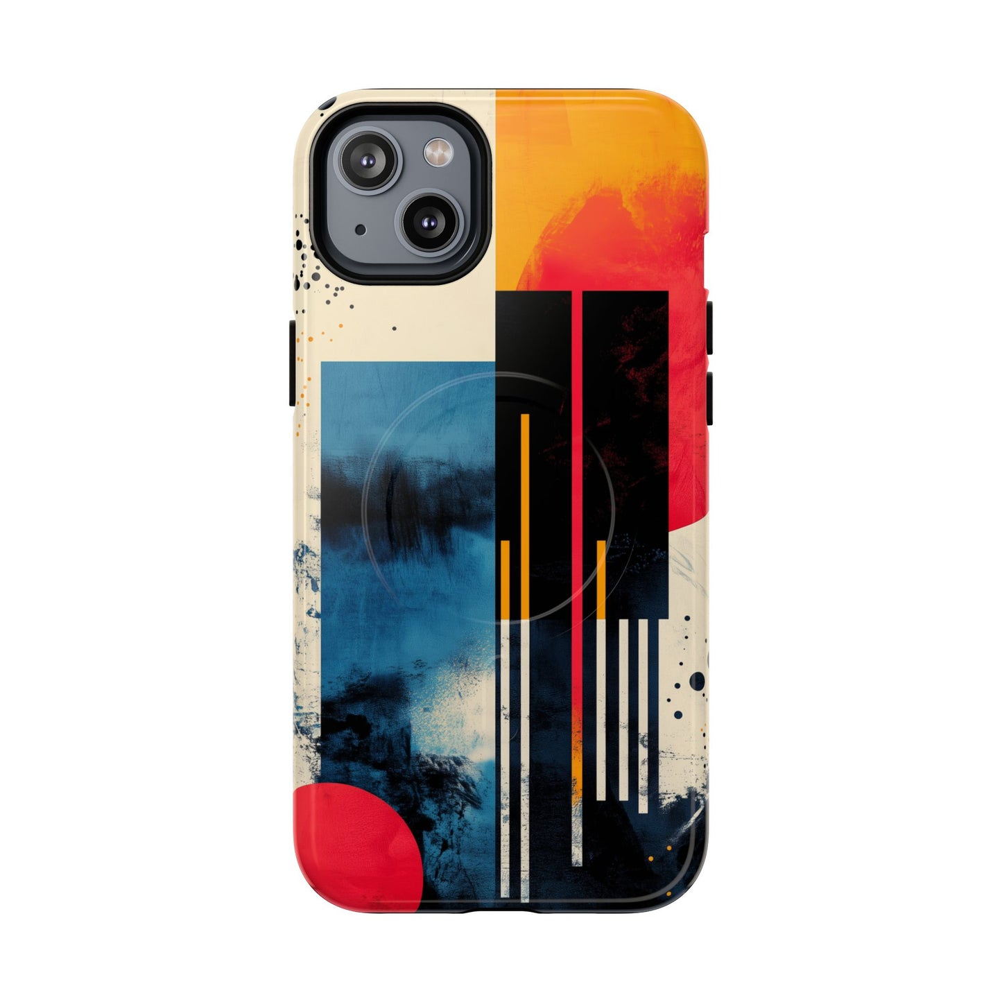 Abstract Tough Magnetic Phone Case - Colorful Geometric Design
