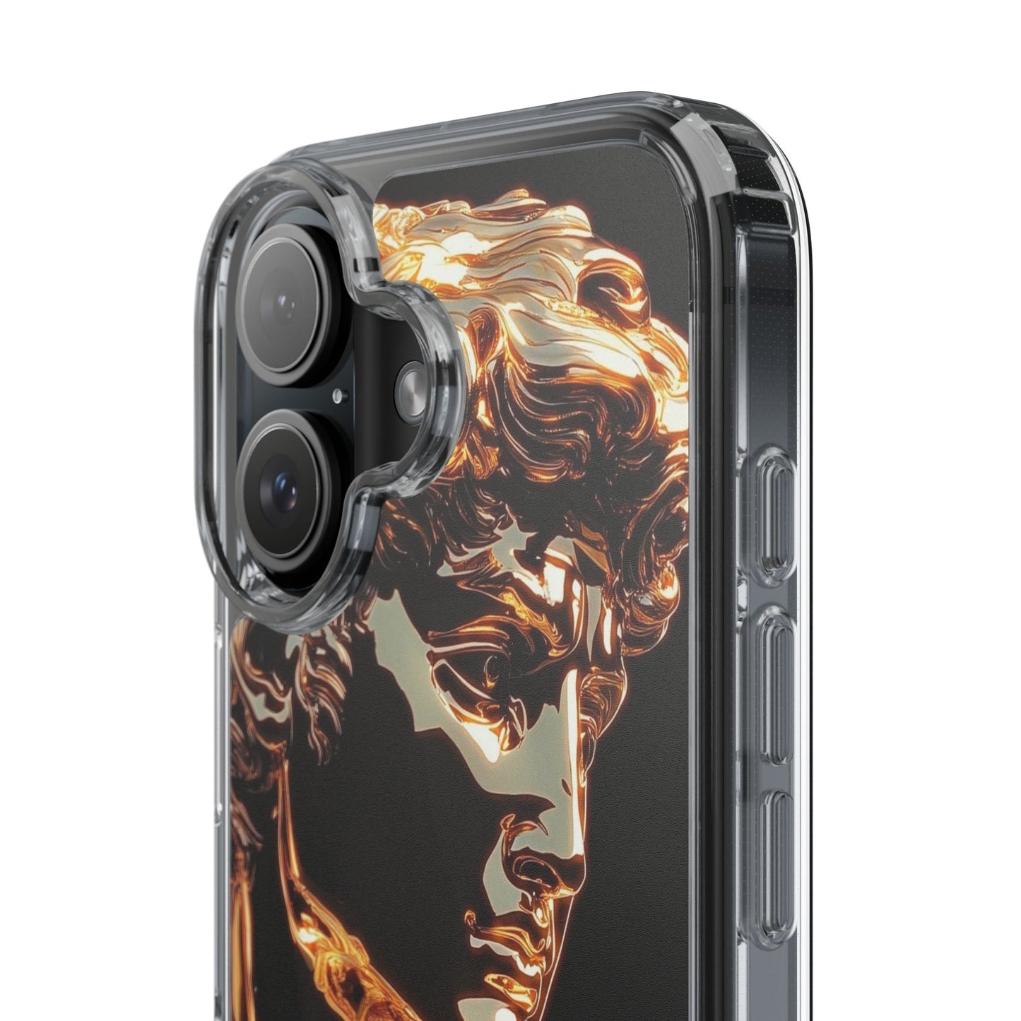 Gold David Sculpture Phone Case – Renaissance Inspired Luxury Art Design