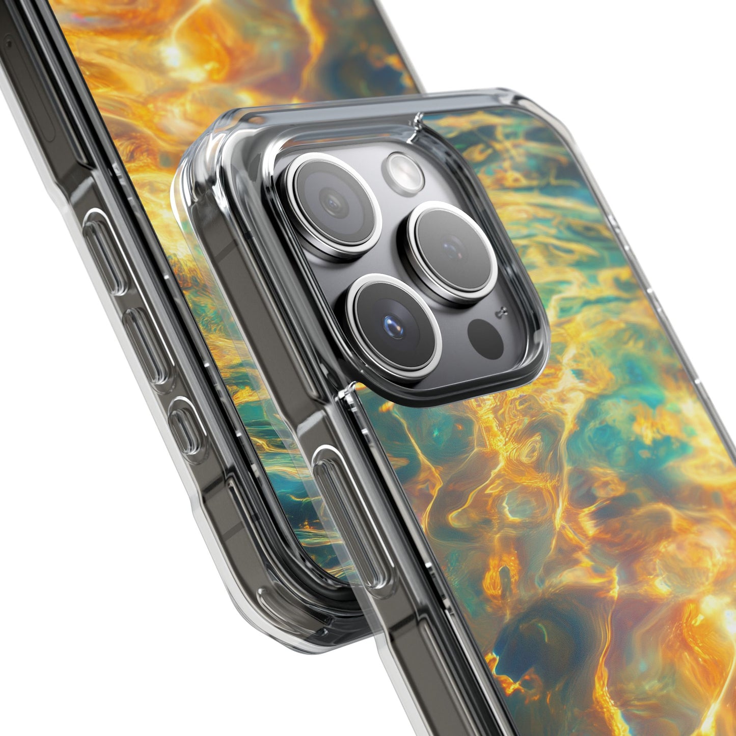 Golden Tides Magnetic Clear Impact iPhone Case