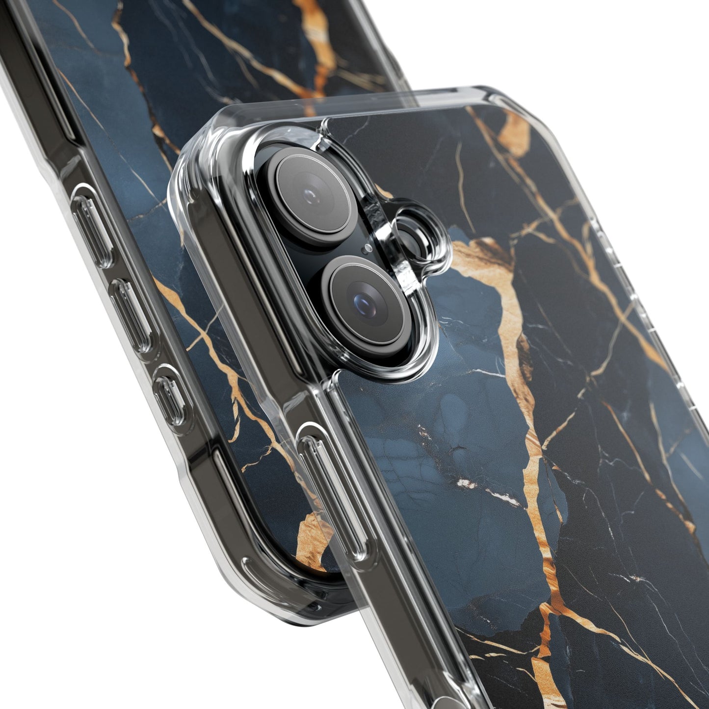 Sleek Marble Magnetic Clear iPhone Case