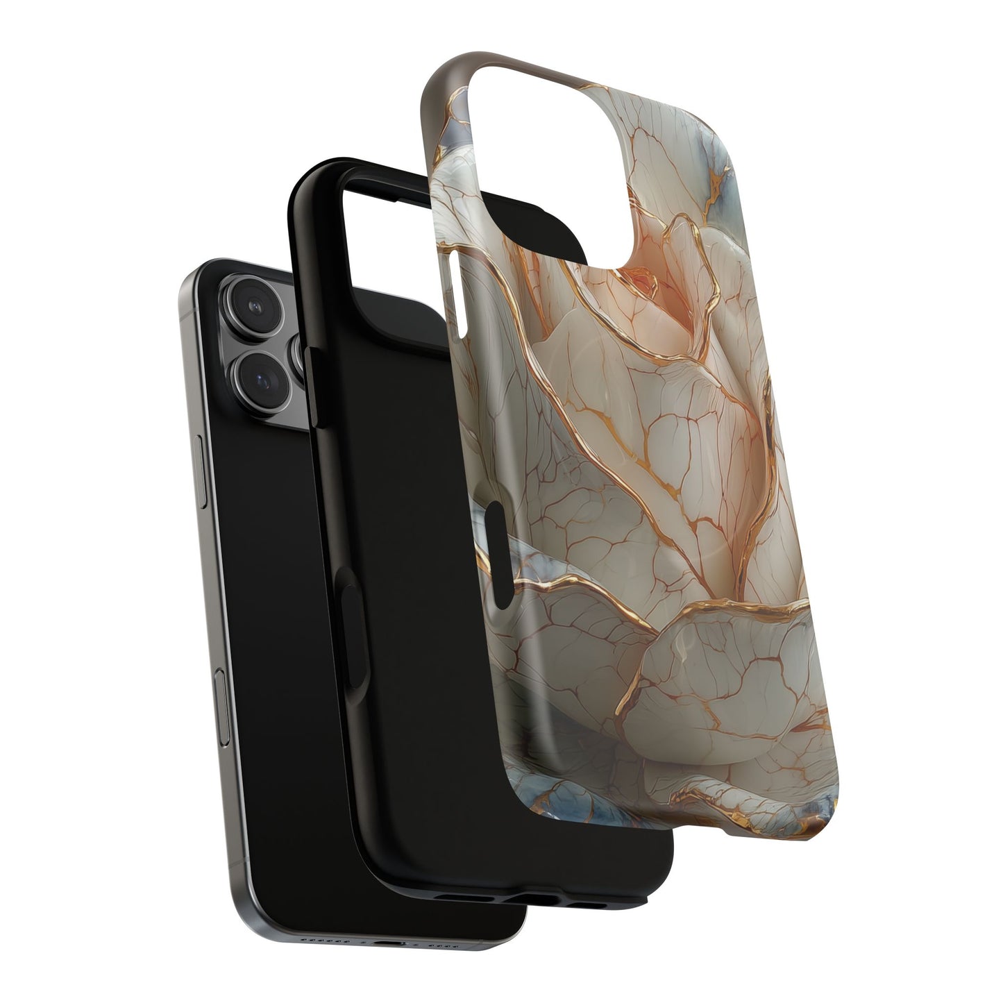Elegant Rose iPhone Case - Tough Magnetic Design for Stylish Protection