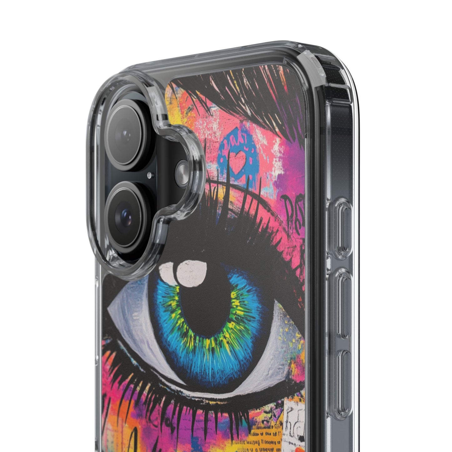 Vibrant Eye Art Clear iPhone Case - Stylish Protection for Trendsetters
