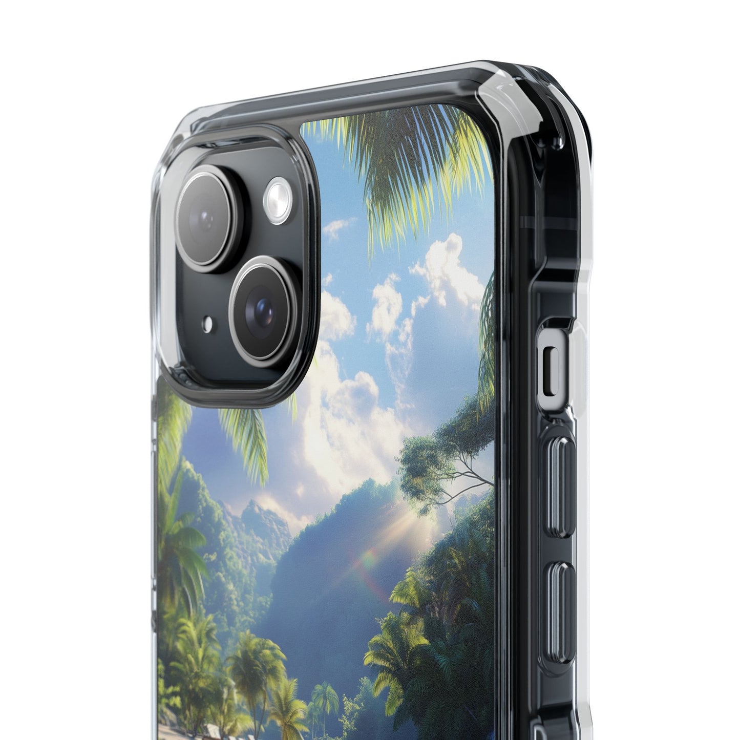 Tropical Paradise Magnetic Clear iPhone Case