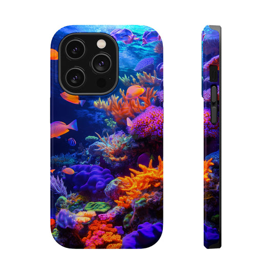 Prismatic Coral Reef Glow Magnetic Tough iPhone Case