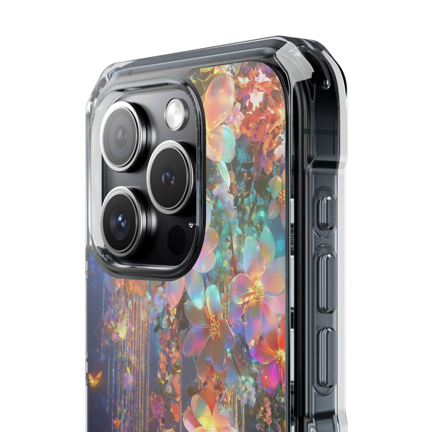 Magnetic Clear Impact Botanical iPhone Case